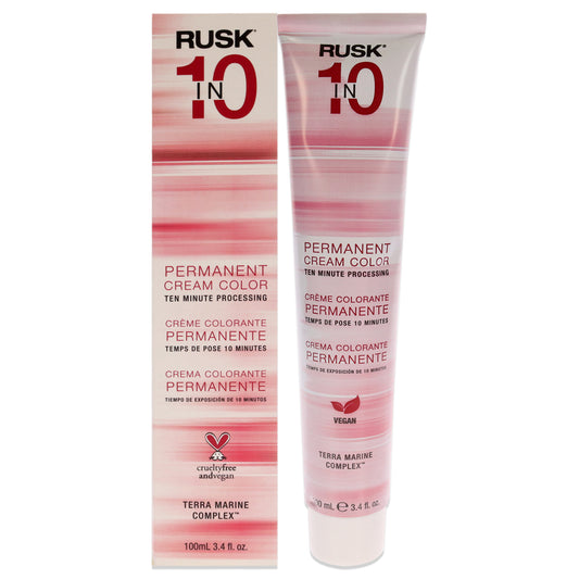 Permanent Cream Color In10 - 7A Medium Ash Blonde by Rusk for Unisex - 3.4 oz Hair Color