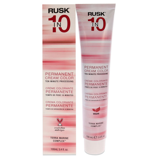 Permanent Cream Color In10 - 6G Dark Golden Brown by Rusk for Unisex - 3.4 oz Hair Color