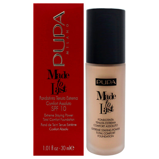 Made to Last Extreme Staying Power Foundation SPF 10 - 020 Light Beige by Pupa Milano for Women - 1.01 oz Foundation