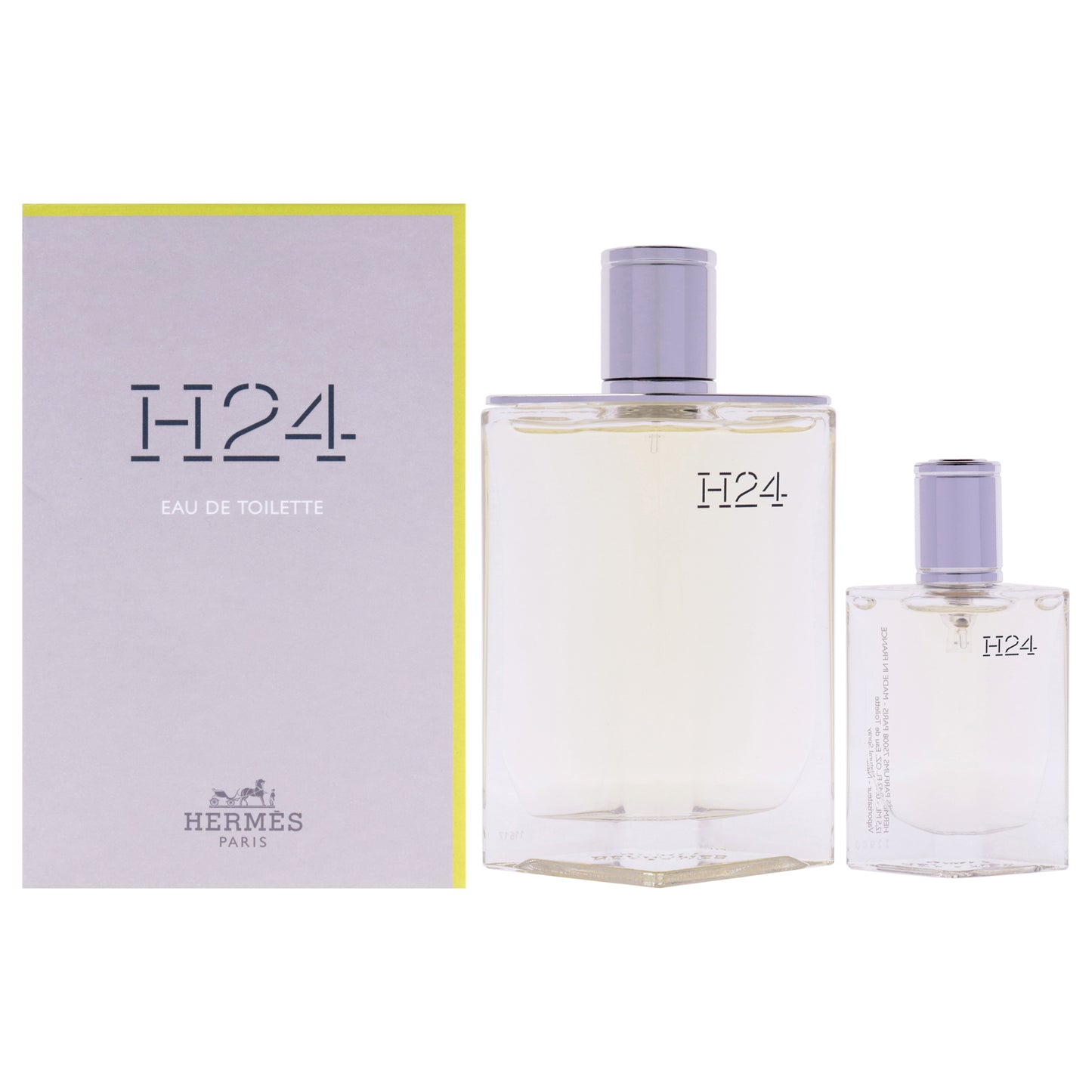 H24 by Hermes for Men - 2 Pc Gift Set 3.3oz EDT Spray (Refillable), 0.42oz EDT Spray (Mini)