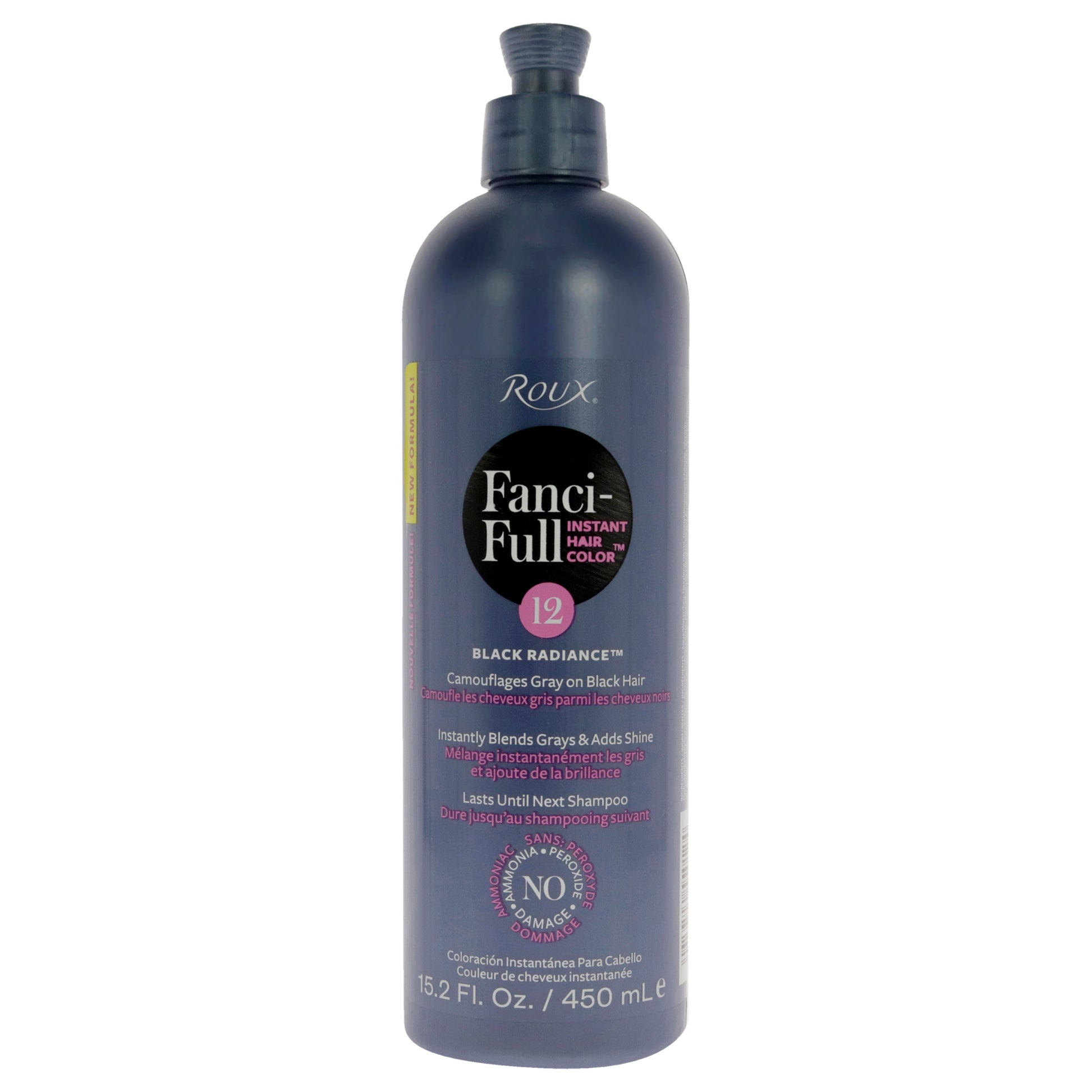 Fanci-Full Rinse Instant Hair Color - 12 Black Radiance by Roux for Unisex - 15.2 oz Hair Color