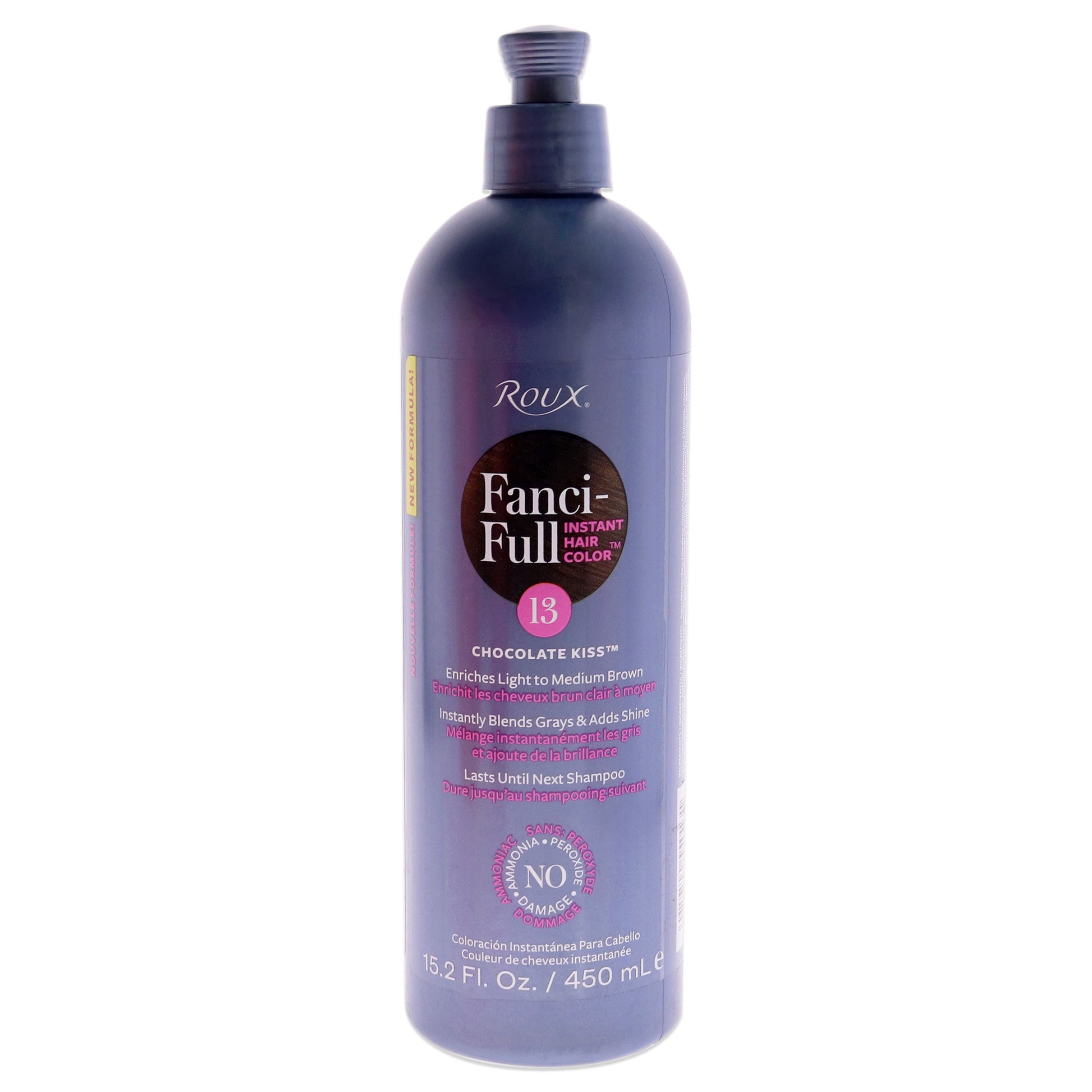 Fanci-Full Rinse Instant Hair Color - 13 Chocolate Kiss by Roux for Unisex - 15.2 oz Hair Color