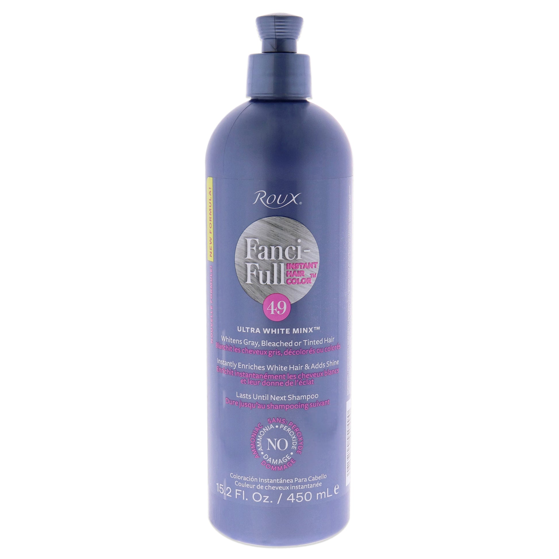 Fanci-Full Rinse Instant Hair Color - 49 Ultra White Minx by Roux for Unisex - 15.2 oz Hair Color