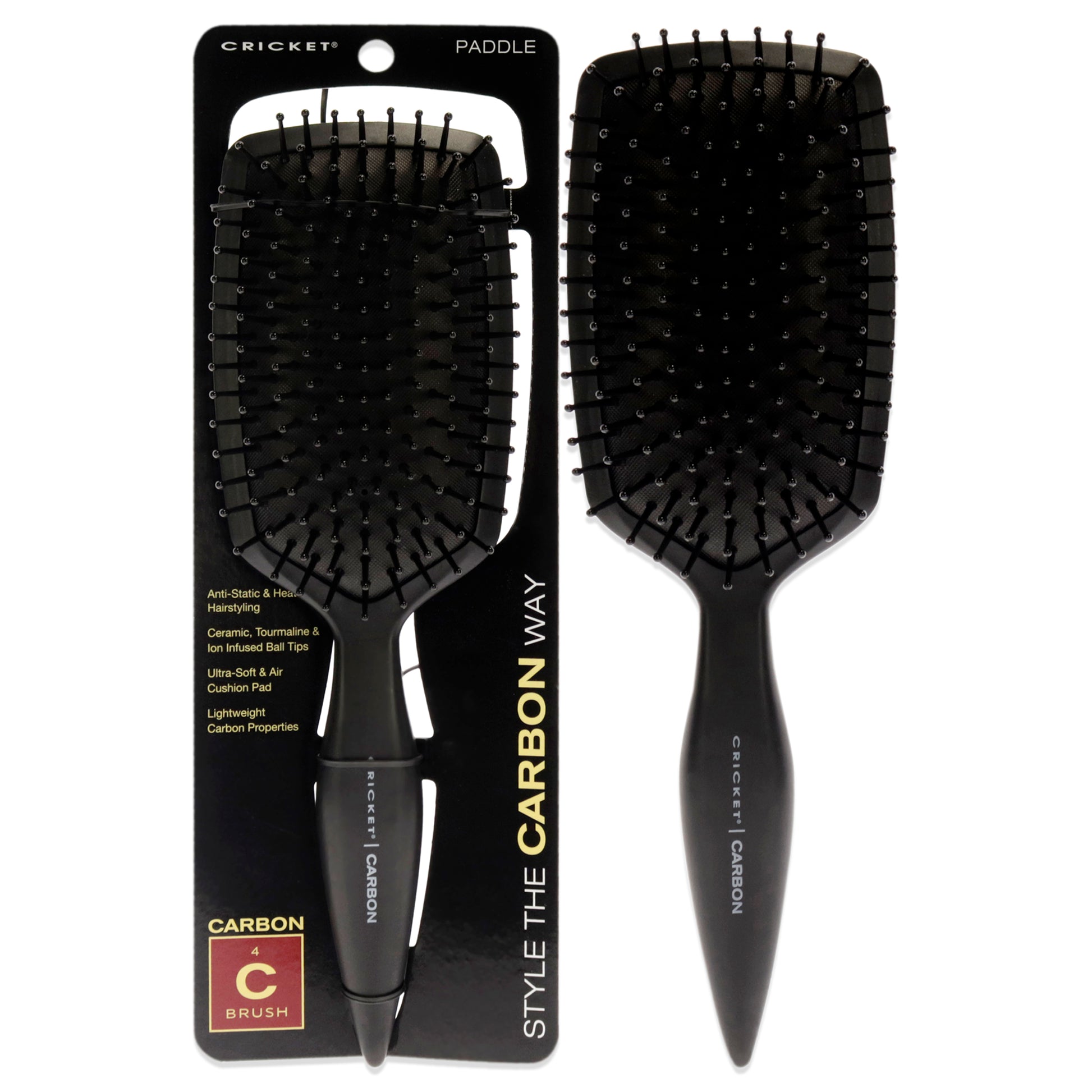 Carbon Paddle Brush by Cricket for Unisex - 1 Pc Hair Brush