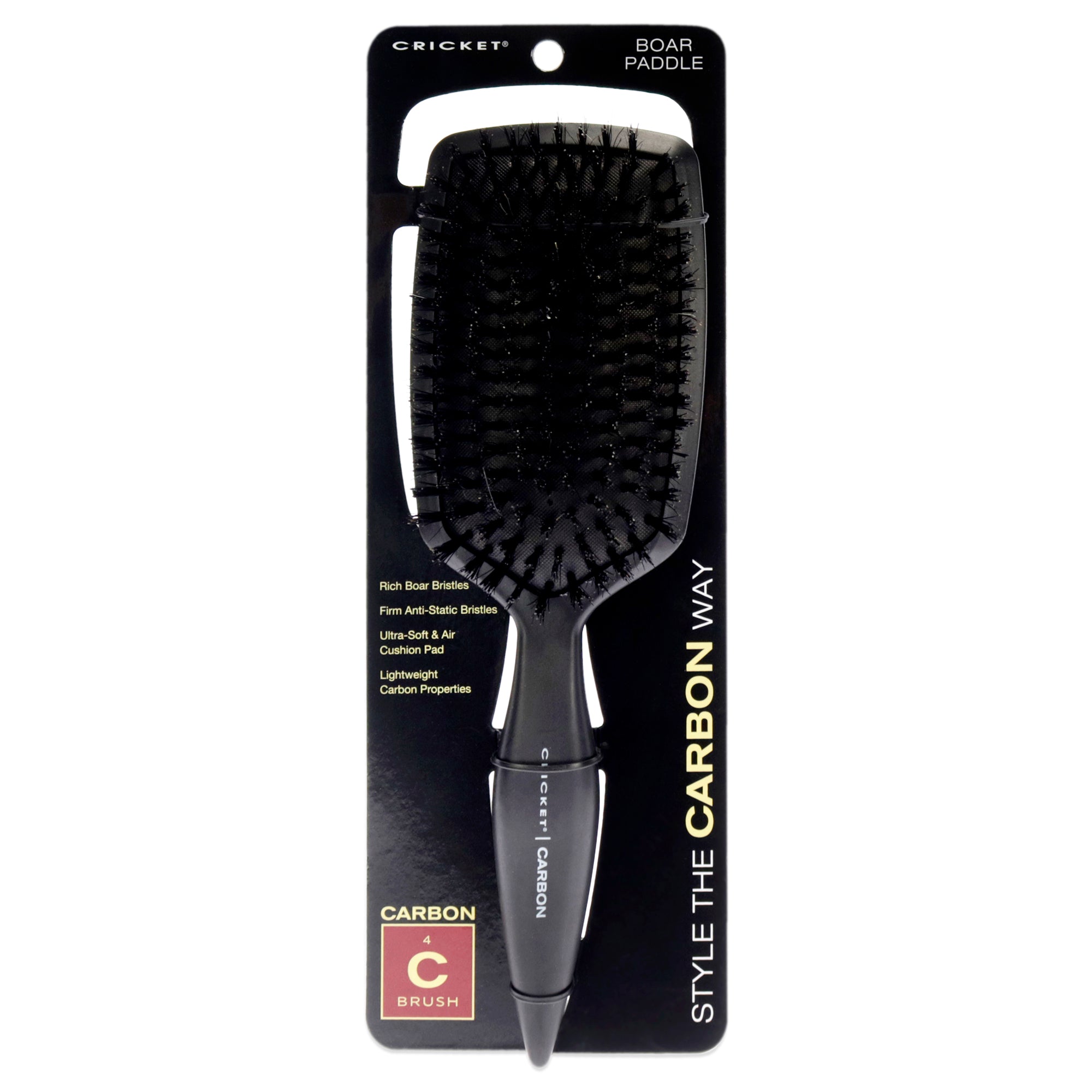 Carbon Boar Paddle Brush by Cricket for Unisex - 1 Pc Hair Brush