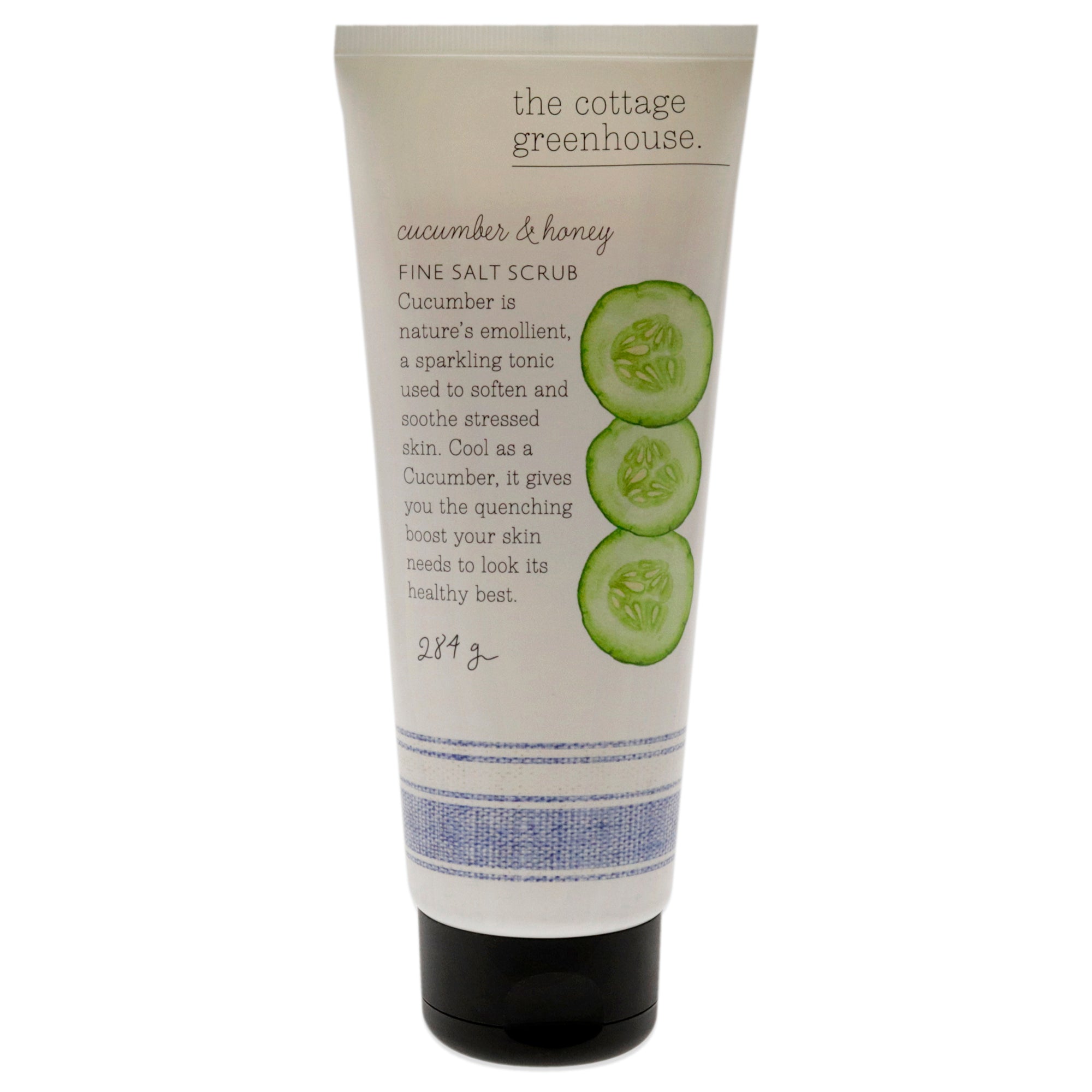 Fine Salt Scrub - Cucumber and Honey by The Cottage Greenhouse for Unisex - 10 oz Scrub