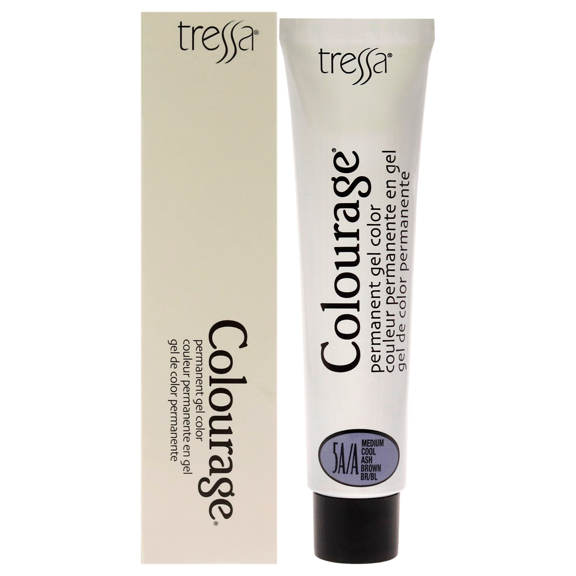 Colourage Permanent Gel Color - 5AA Medium Cool Ash Brown by Tressa for Unisex - 2 oz Hair Color