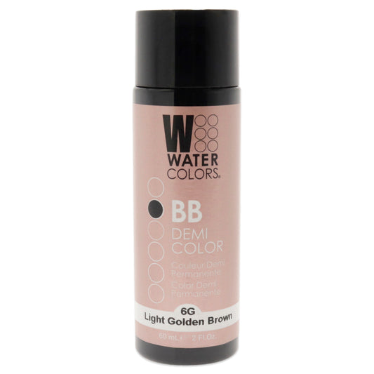 Watercolors BB Demi-Permanent Hair Color - 6G Light Golden Brown by Tressa for Unisex - 2 oz Hair Color