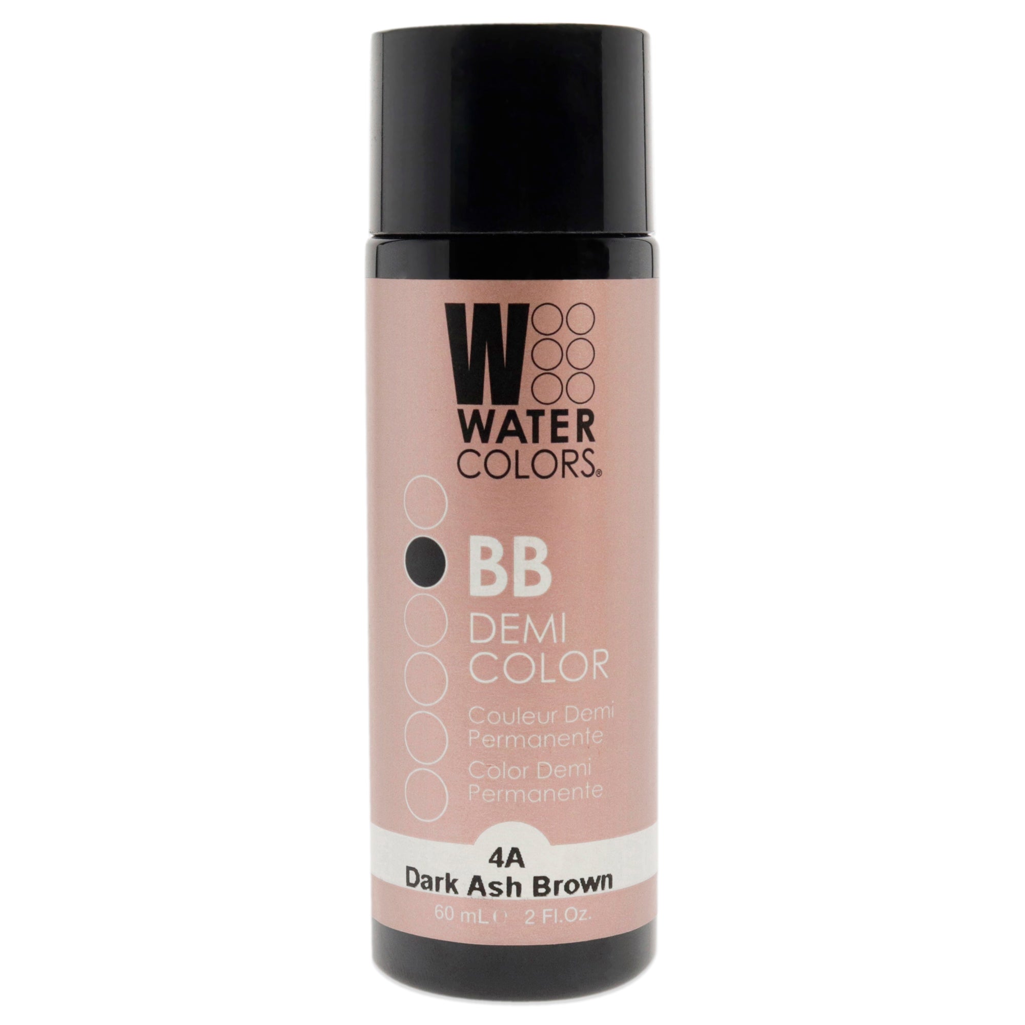 Watercolors BB Demi-Permanent Hair Color - 4A Dark Ash Brown by Tressa for Unisex - 2 oz Hair Color