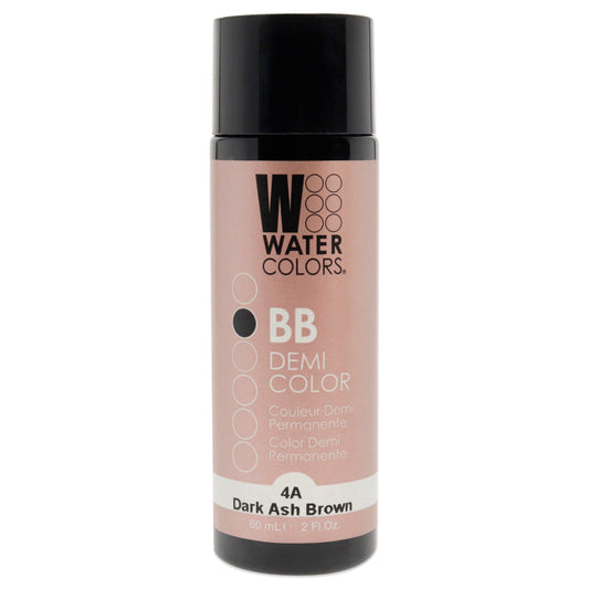 Watercolors BB Demi-Permanent Hair Color - 4A Dark Ash Brown by Tressa for Unisex - 2 oz Hair Color