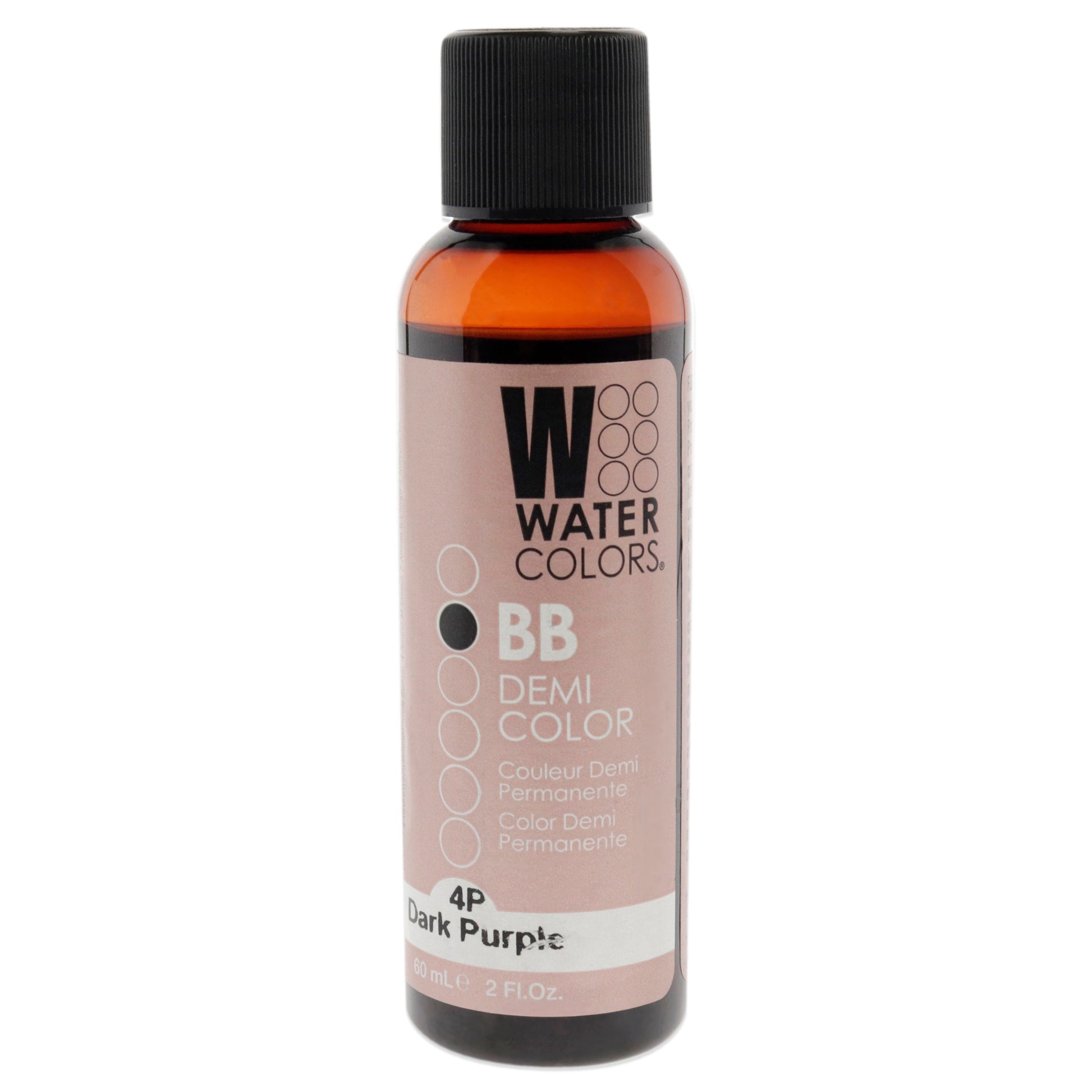Watercolors BB Demi-Permanent Hair Color - 4P Dark Purple by Tressa for Unisex - 2 oz Hair Color