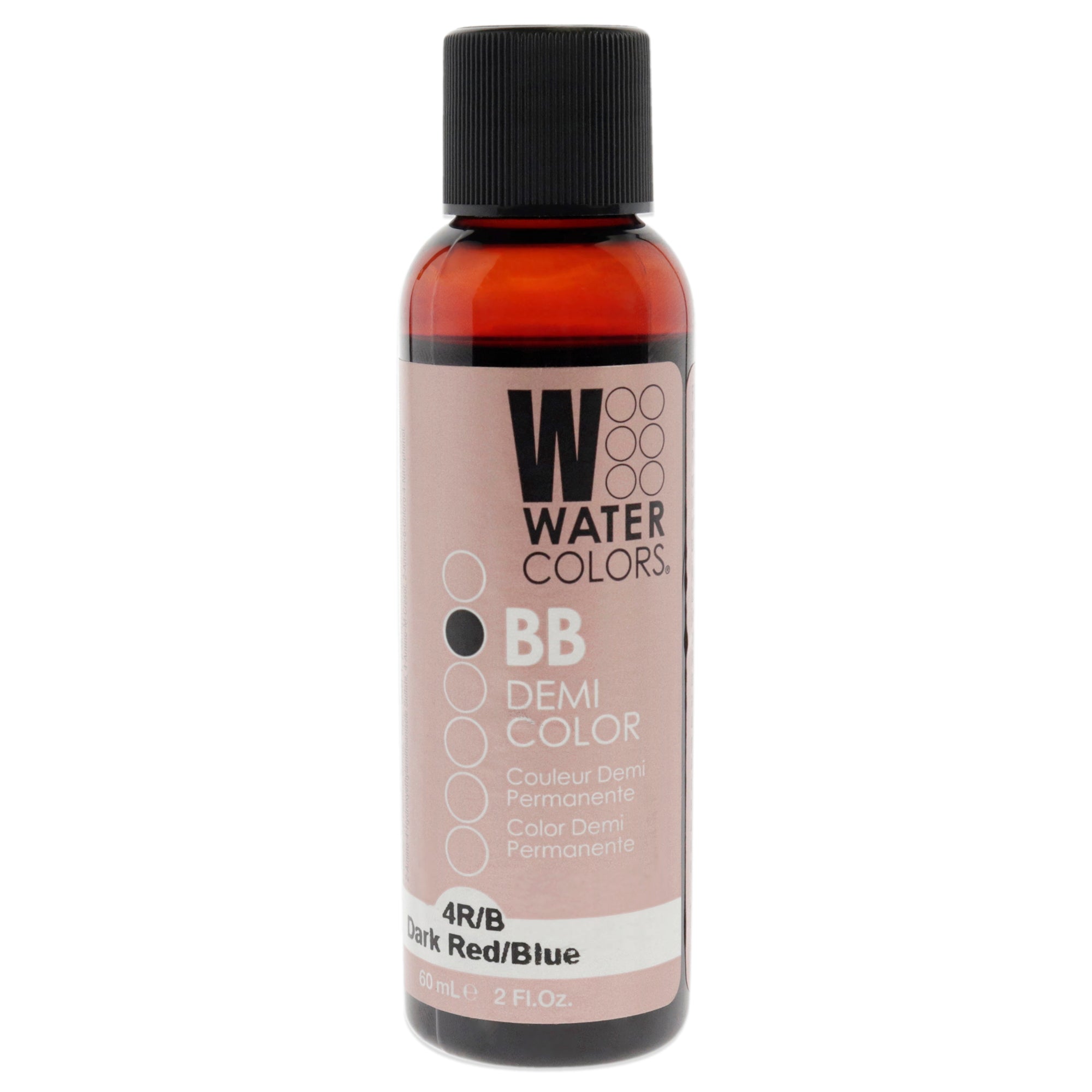 Watercolors BB Demi-Permanent Hair Color - 4RB Dark Red Blue by Tressa for Unisex - 2 oz Hair Color