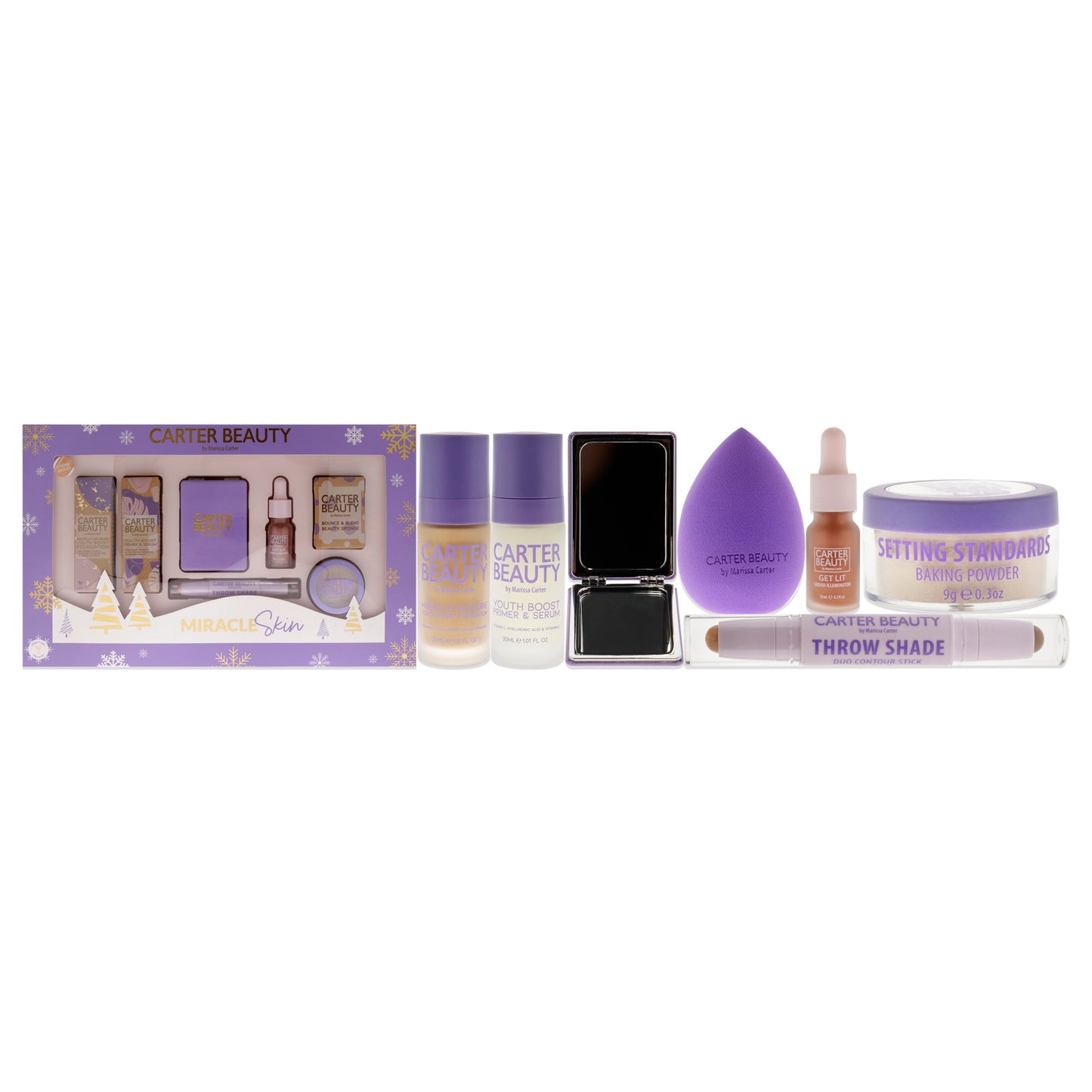 Miracle Skin Set - Creme Brulee 7 Pc 1.01oz Miracle Measure Youth Boost Foundation - Creme Brulee