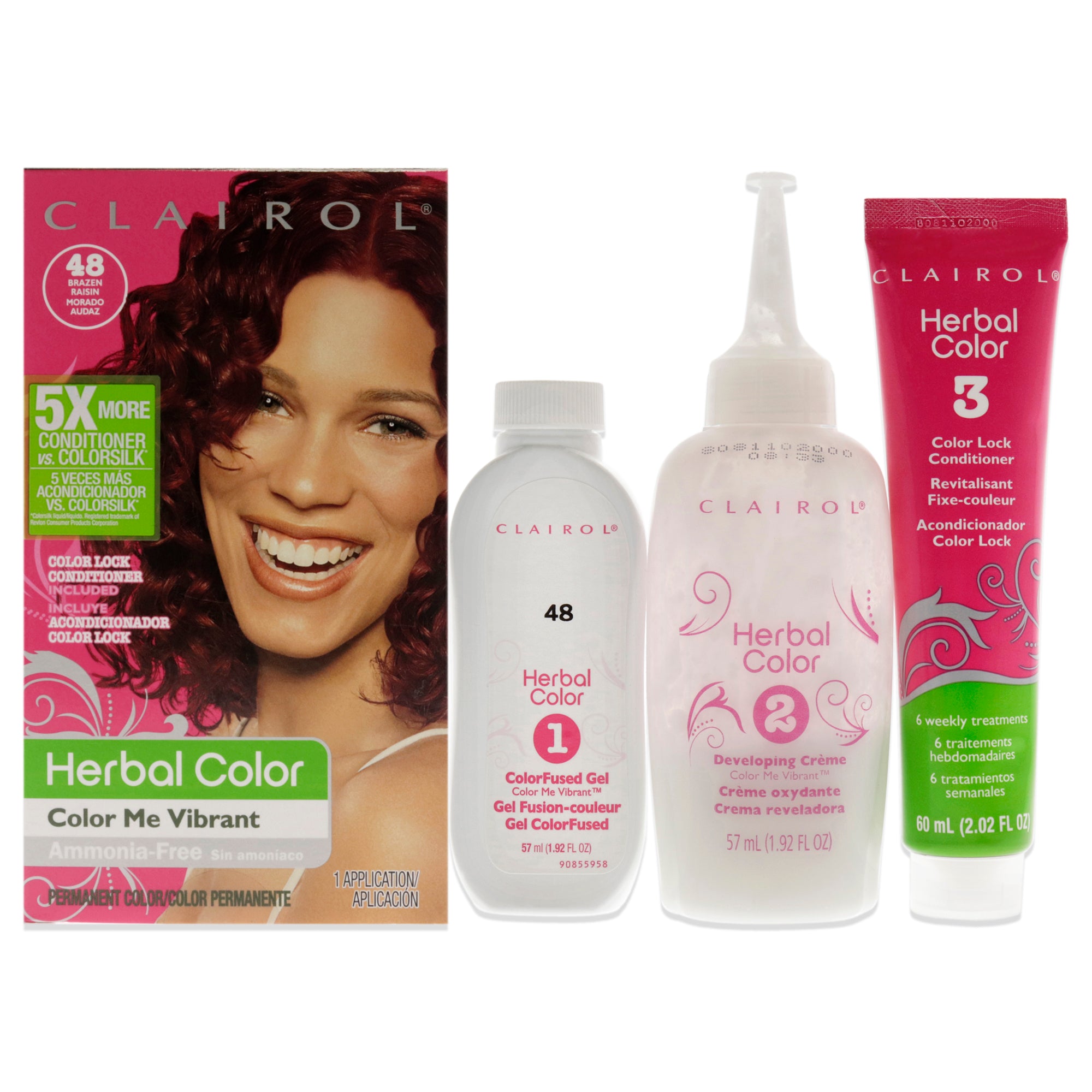 Herbal Essences Color Me Vibrant Permanent Color - 048 Brazen Raisin by Clairol for Unisex - 1 Application Hair Color