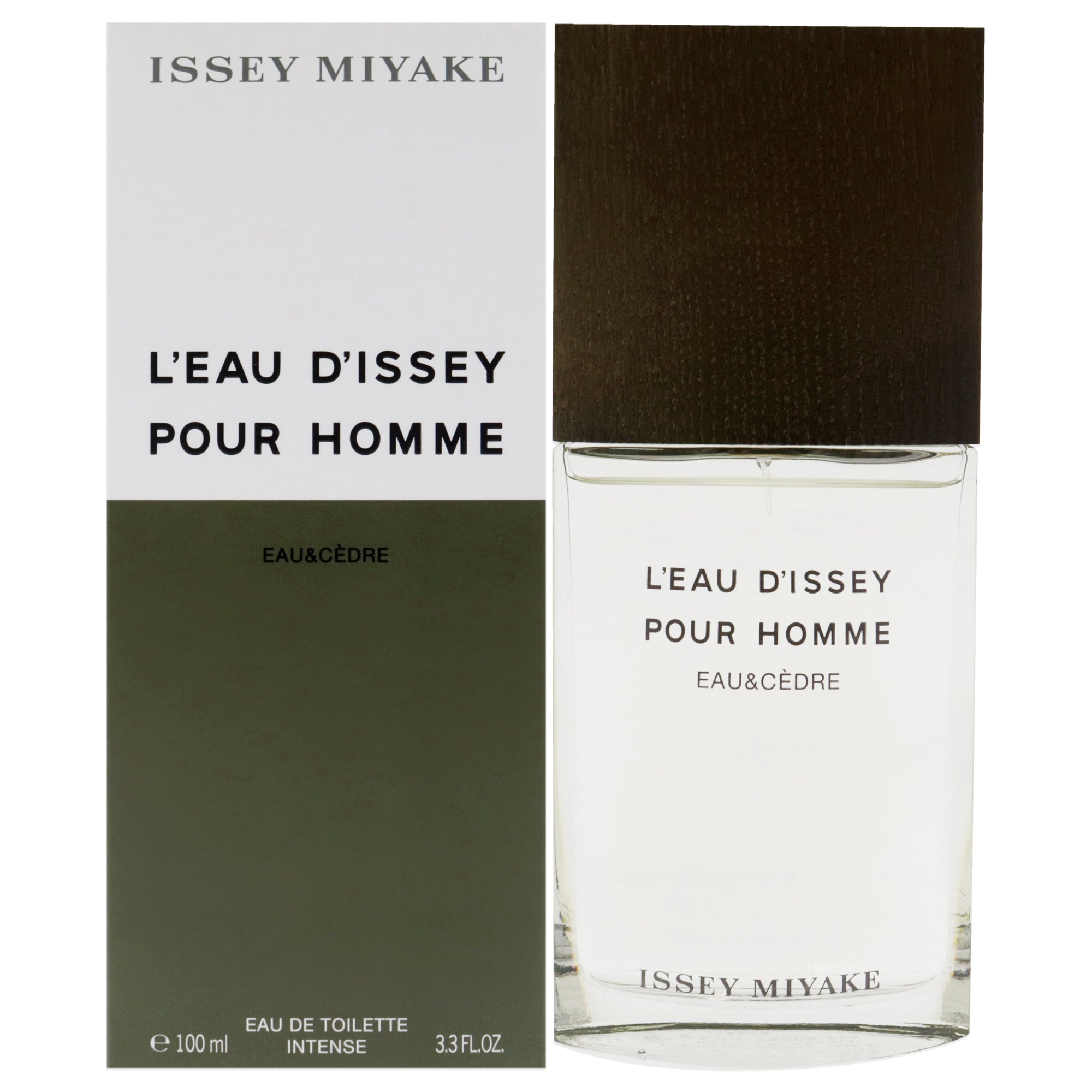 Leau Dissey Eau and Cedre Intense by Issey Miyake for Men - 3.3 oz EDT Spray