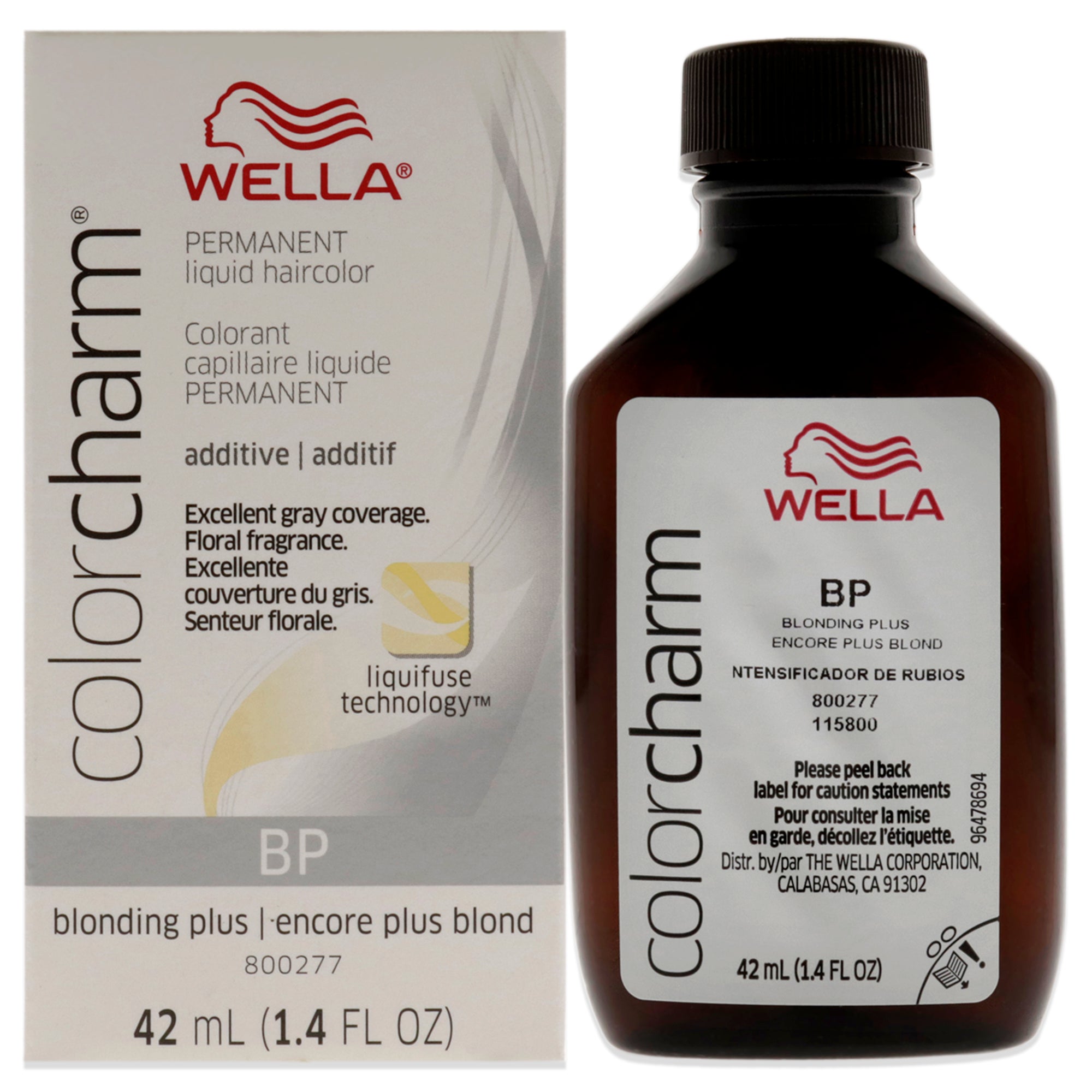 Color Charm Permanent Liquid Hair Color - BP Blonding Plus by Wella for Unisex - 1.42 oz Hair Color