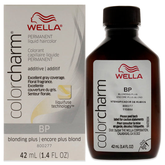 Color Charm Permanent Liquid Hair Color - BP Blonding Plus by Wella for Unisex - 1.42 oz Hair Color
