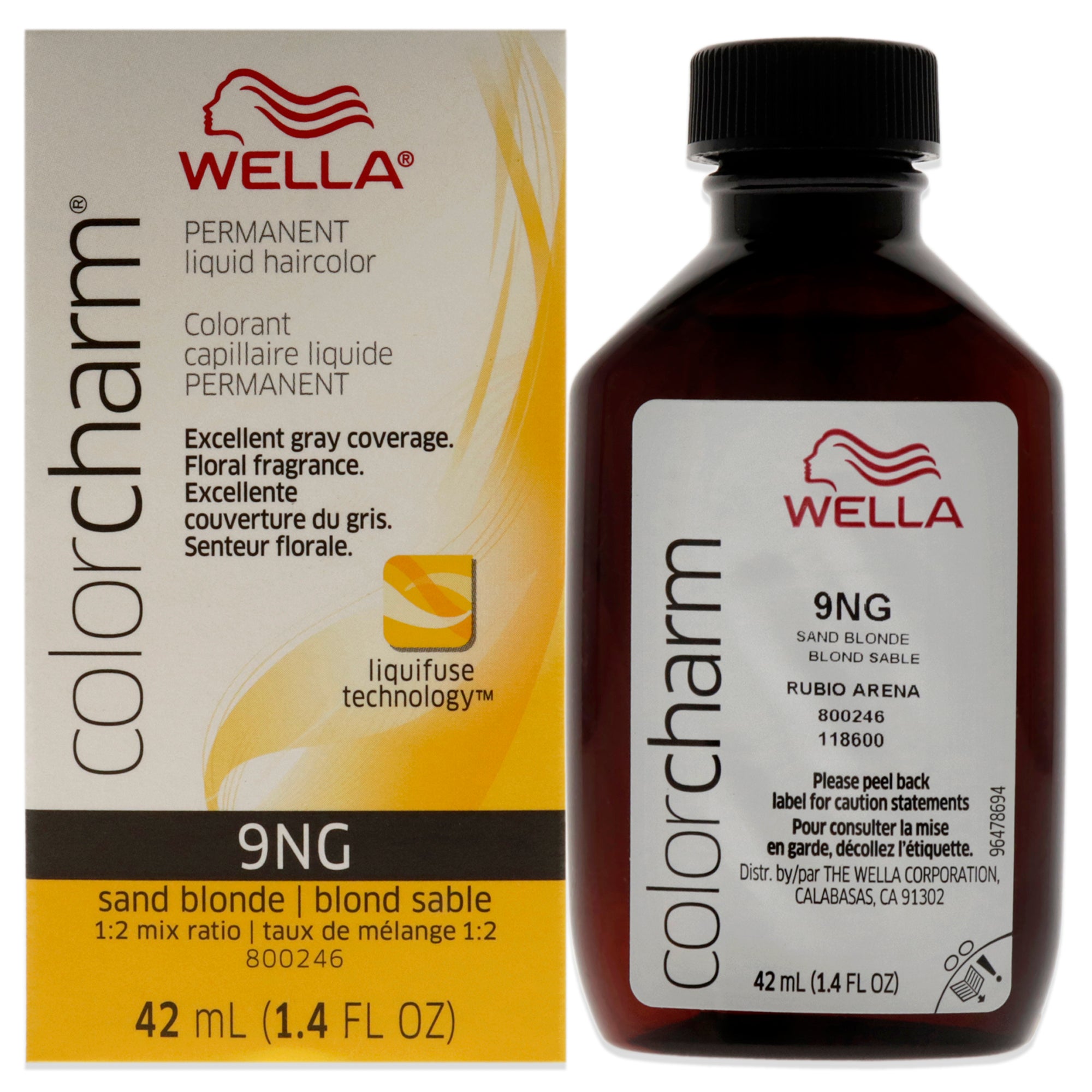Color Charm Permanent Liquid Hair Color - 9NG Sand Blonde by Wella for Unisex - 1.42 oz Hair Color