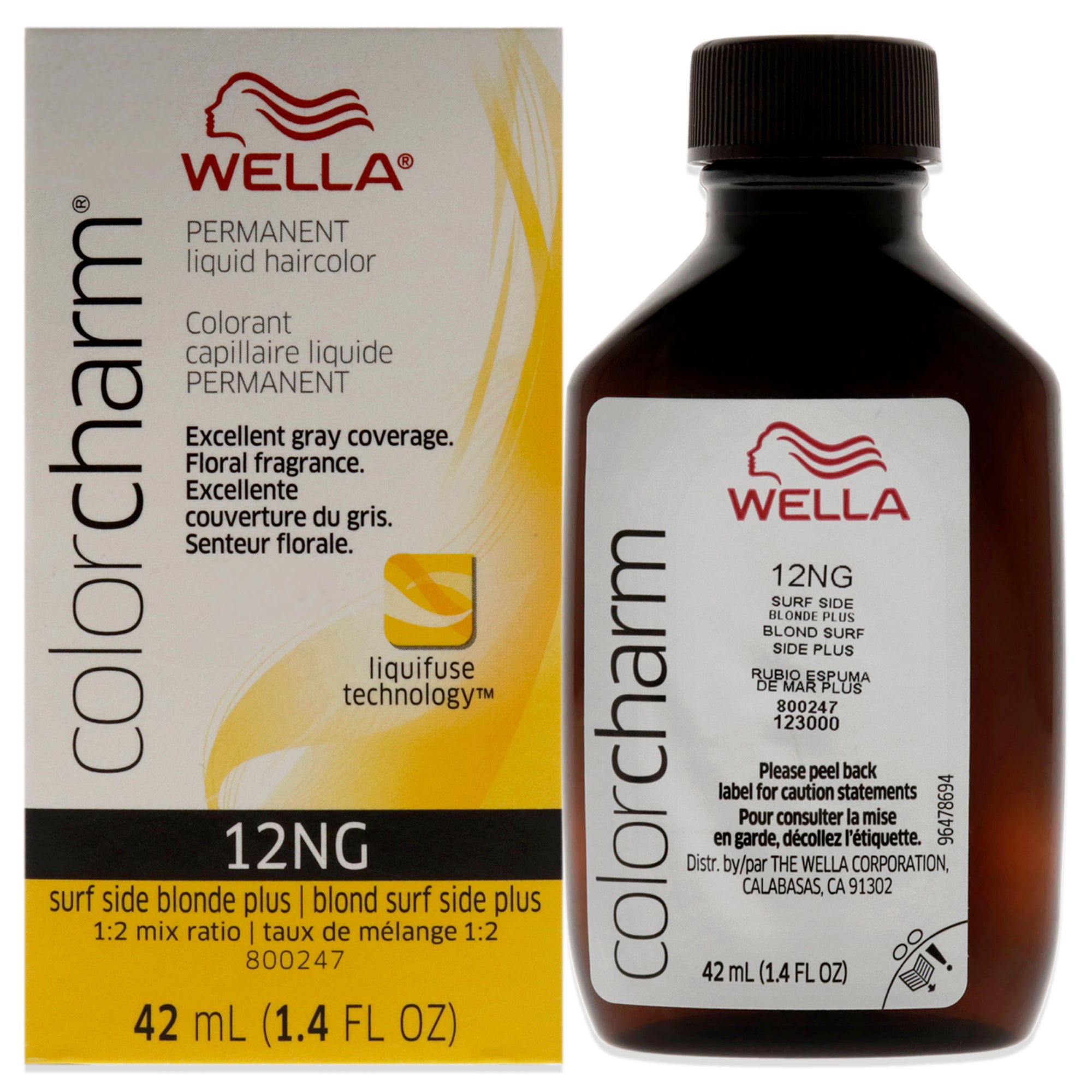 Color Charm Permanent Liquid Hair Color - 12NG Surf Side Blonde Plus by Wella for Unisex - 1.42 oz Hair Color
