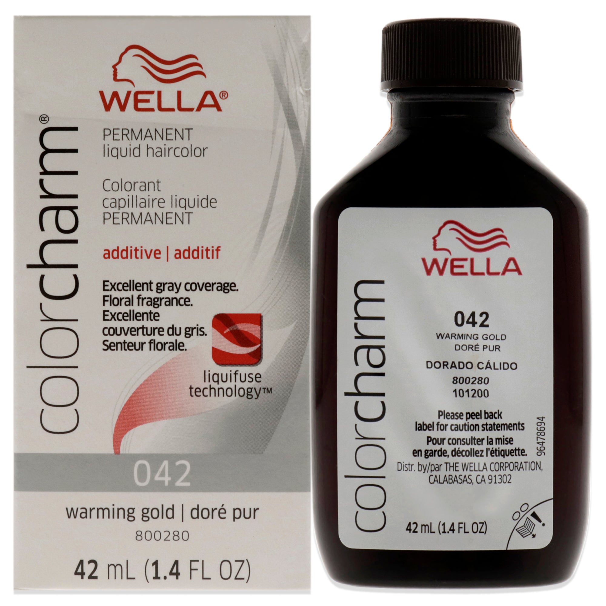 Color Charm Permanent Liquid Hair Color - 42 Gold by Wella for Unisex - 1.42 oz Hair Color
