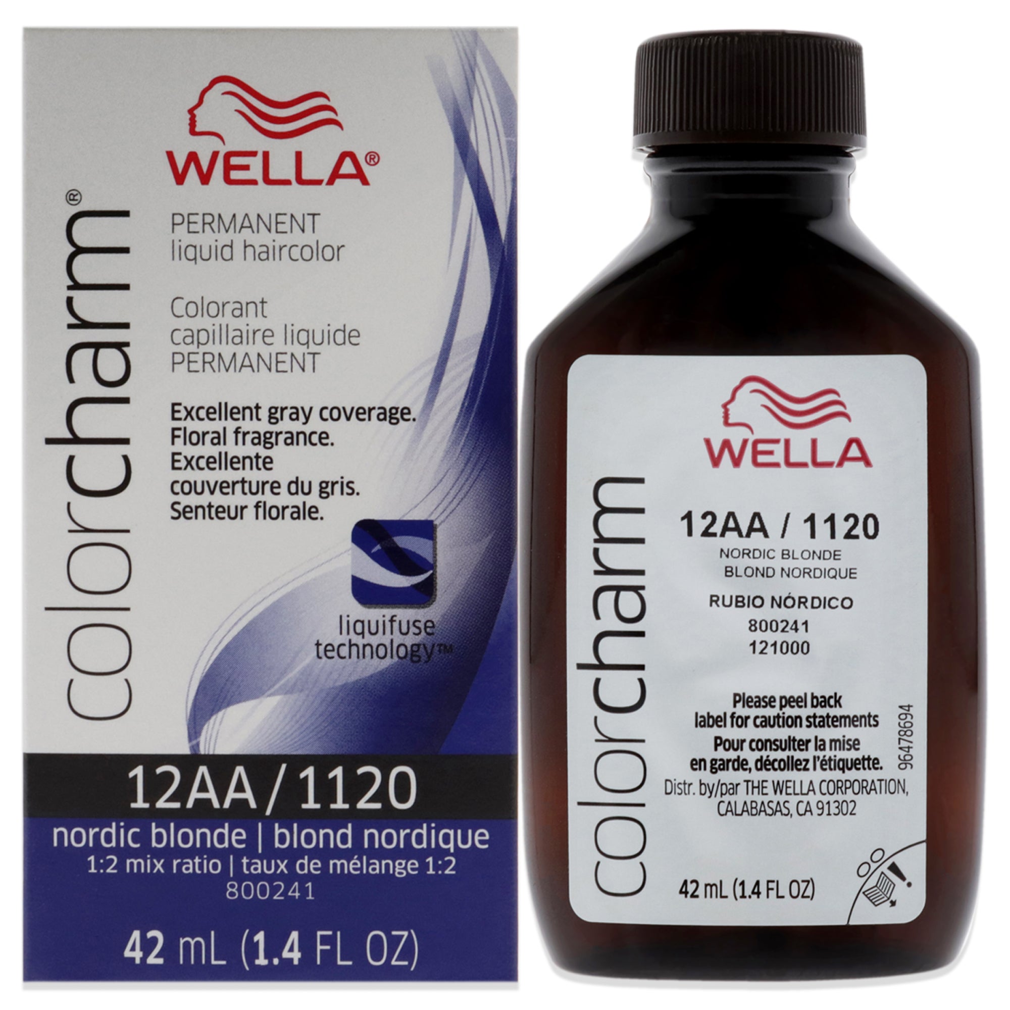 Color Charm Permanent Liquid Hair Color - 1120 12AA Nordic Blonde by Wella for Unisex - 1.42 oz Hair Color