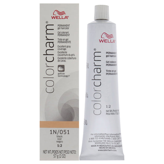 Color Charm Permanent Gel - 1N 051 Black by Wella for Unisex - 2 oz Hair Color