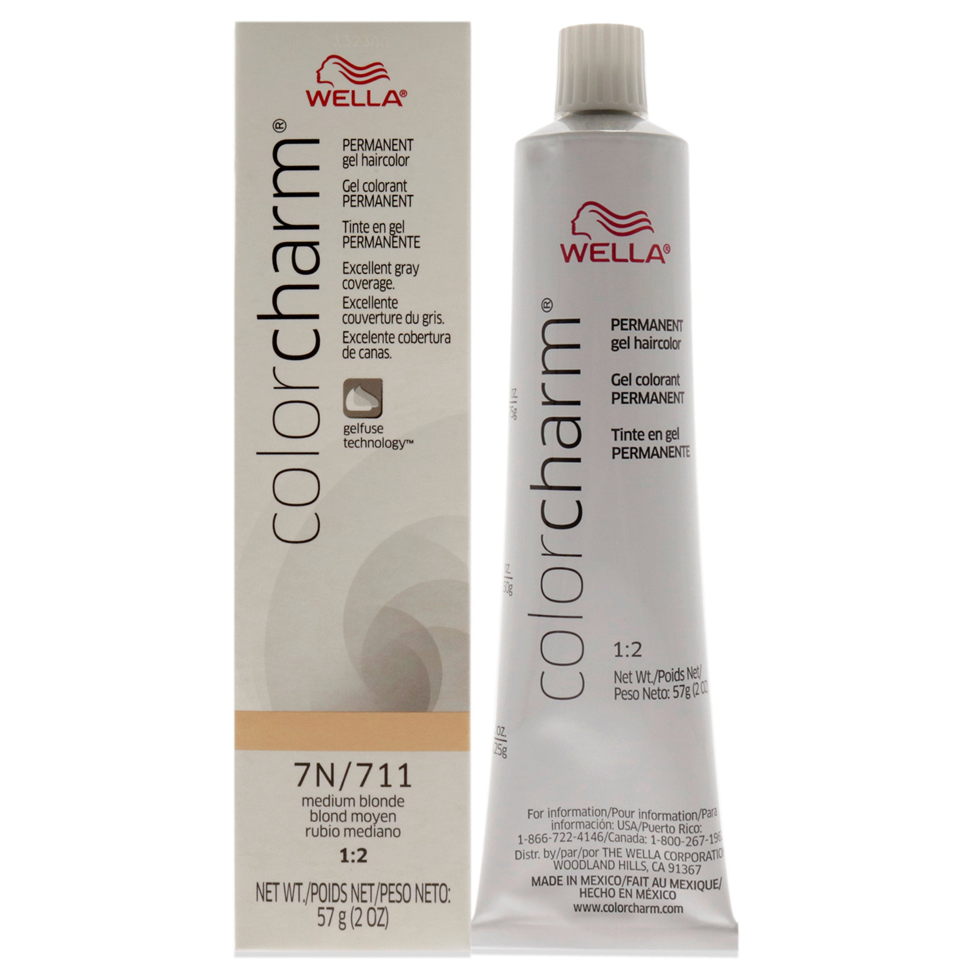 Color Charm Permanent Hair Color Gel - 711 7N Medium Blonde by Wella for Unisex - 2 oz Hair Color
