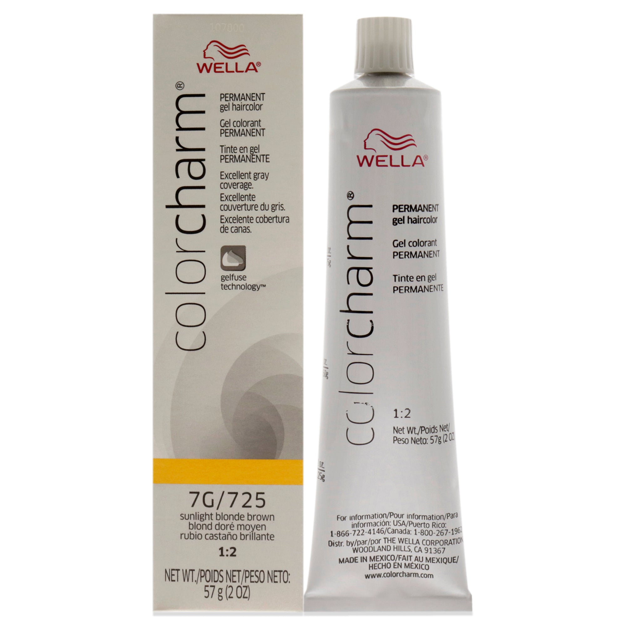 Color Charm Permanent Hair Color Gel - 725 7G Sunlight Blonde Brown by Wella for Unisex - 2 oz Hair Color