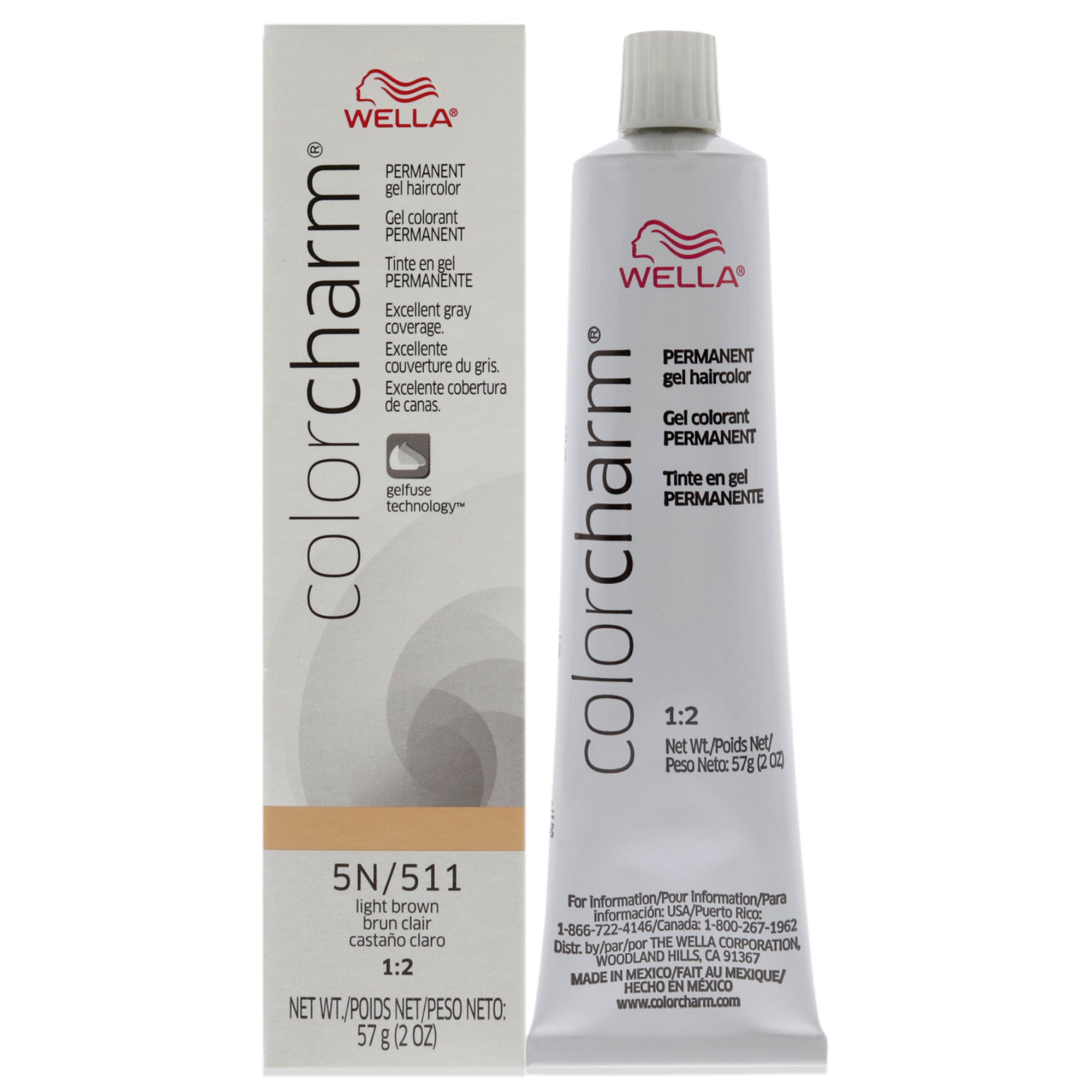 Color Charm Permanent Hair Color Gel - 5N 511 Light Brown by Wella for Unisex - 2 oz Hair Color