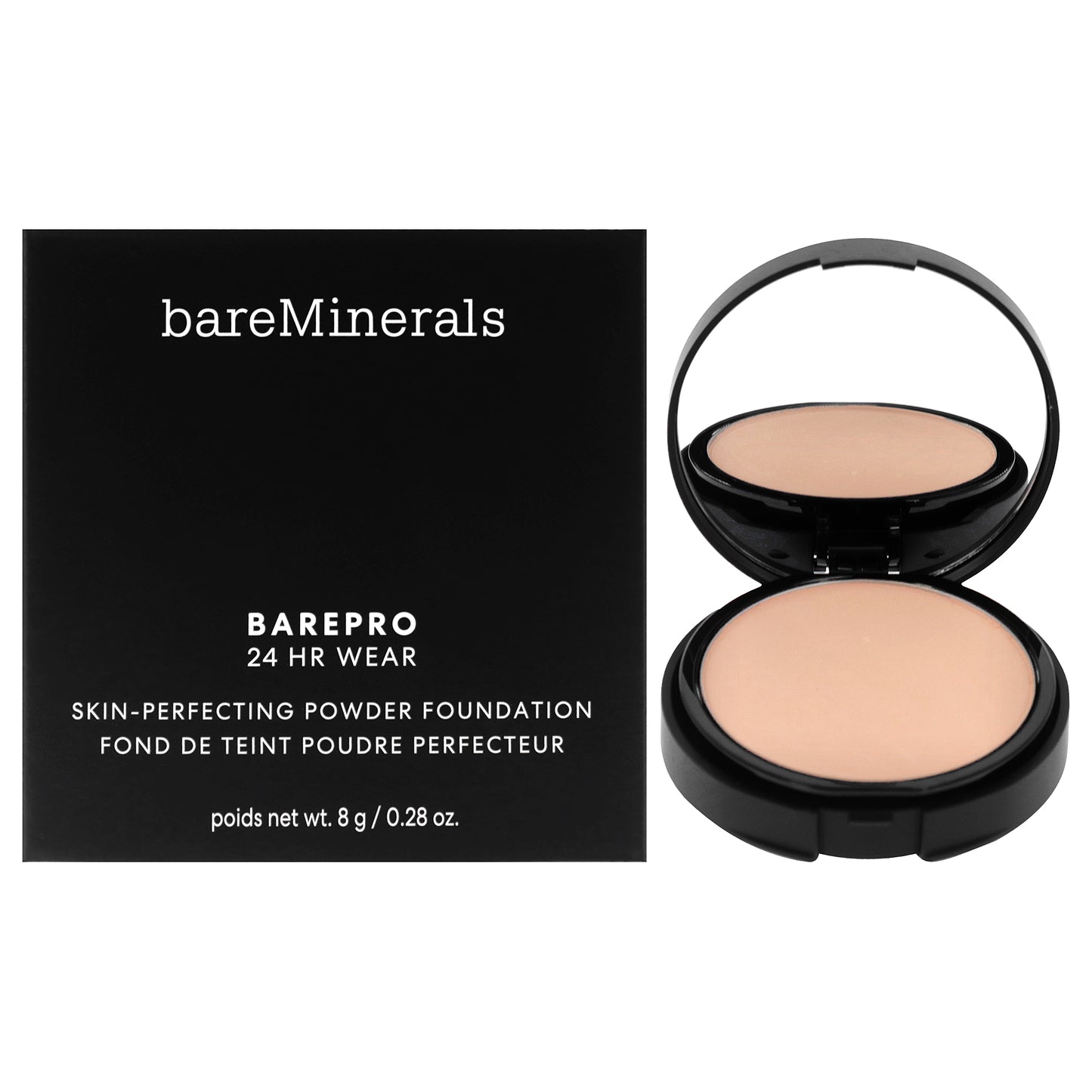 Barepro 24HR Skin Perfecting Powder Foundation - 25 Warm Light 0.28 oz Foundation