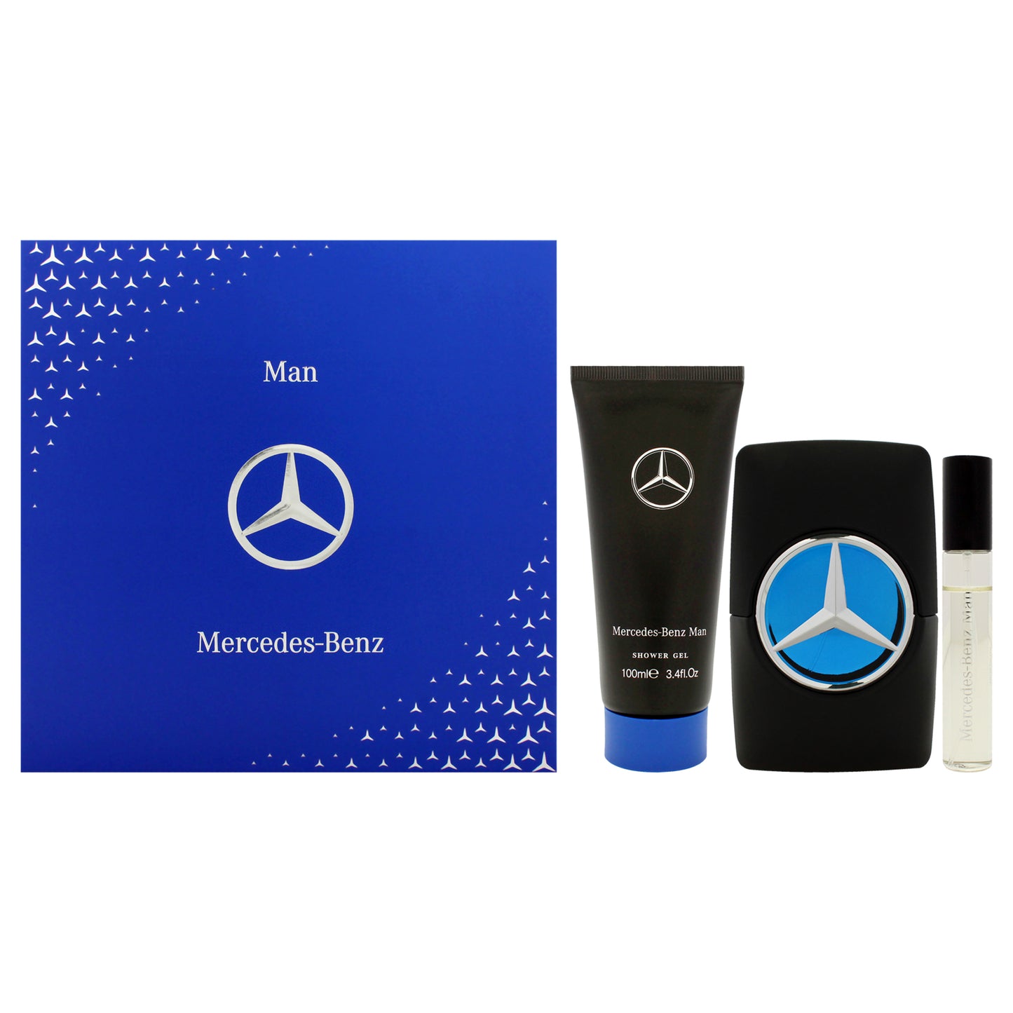 Mercedes-Benz Man 2023 by Mercedes-Benz for Men - 3 Pc 3.4oz EDT Spray, 0.34oz EDT Spray (Mini), 3.4oz Shower Gel