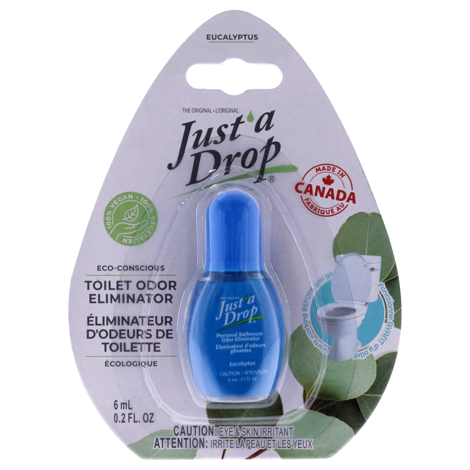 Just a Drop Odor Eliminator - Eucalyptus by Prelam for Unisex - 0.2 oz Drops