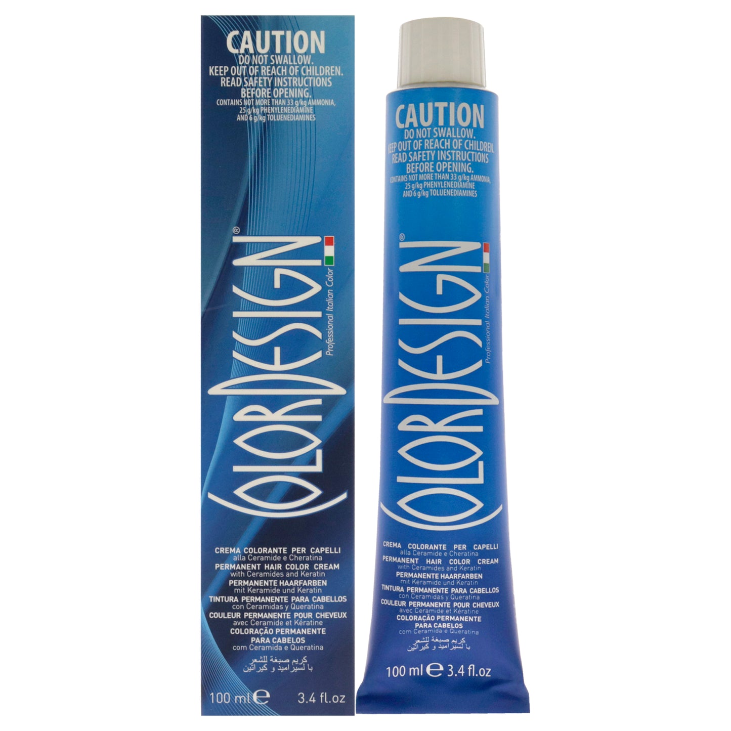 Permanent Hair Color - 1 Black by ColorDesign for Unisex - 3.4 oz Hair Color
