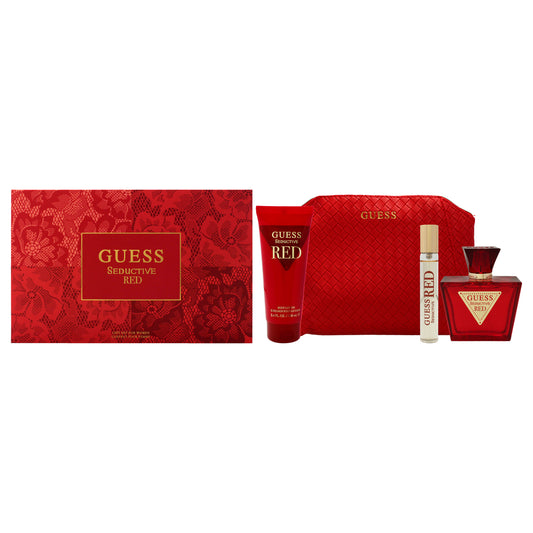 Guess Seductive Red 4 Pc Gift Set 2.5oz EDT Spray
