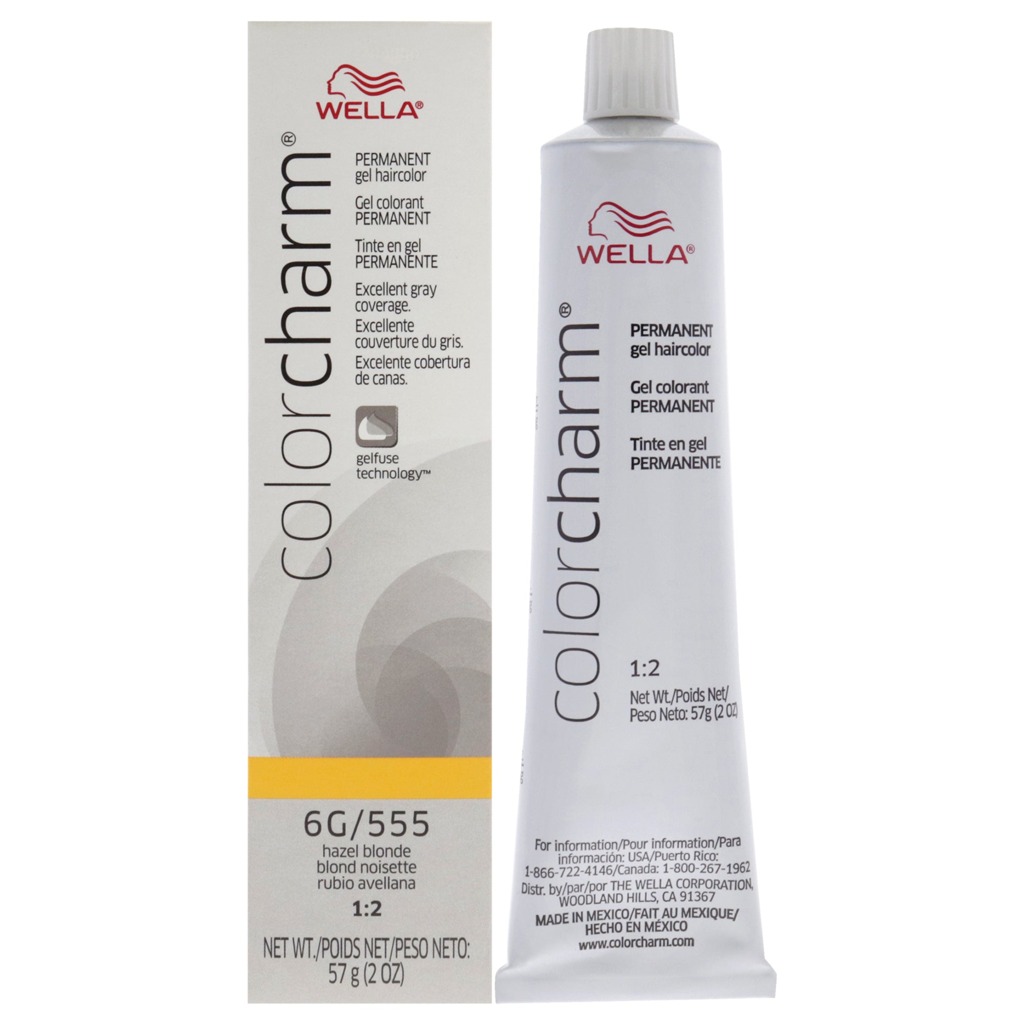 Color Charm Permanent Hair Color Gel - 6G 555 Haze Blonde by Wella for Unisex - 2 oz Hair Color