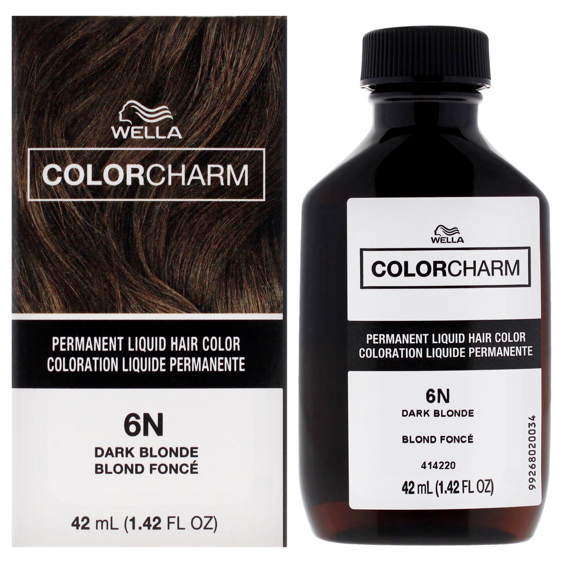 Color Charm Permanent Liquid Hair Color - 6N Dark Blonde by Wella for Unisex - 1.42 oz Hair Color