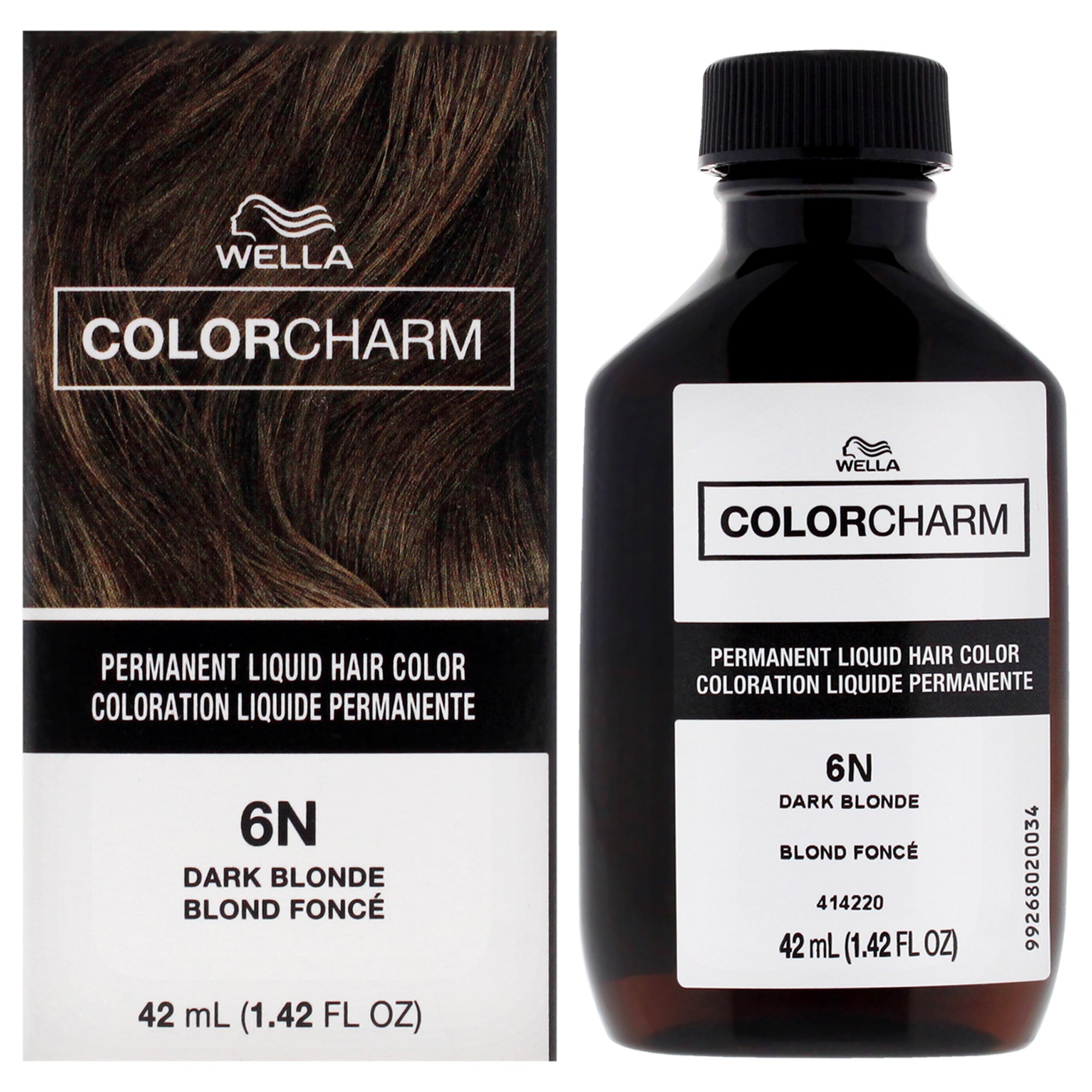 Color Charm Permanent Liquid Hair Color - 6N Dark Blonde by Wella for Unisex - 1.42 oz Hair Color