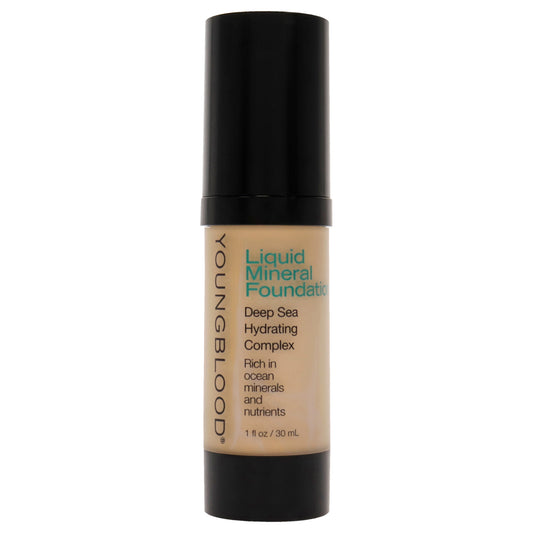 Liquid Mineral Foundation - Shell by Youngblood for Women - 1 oz Foundation (Tester)