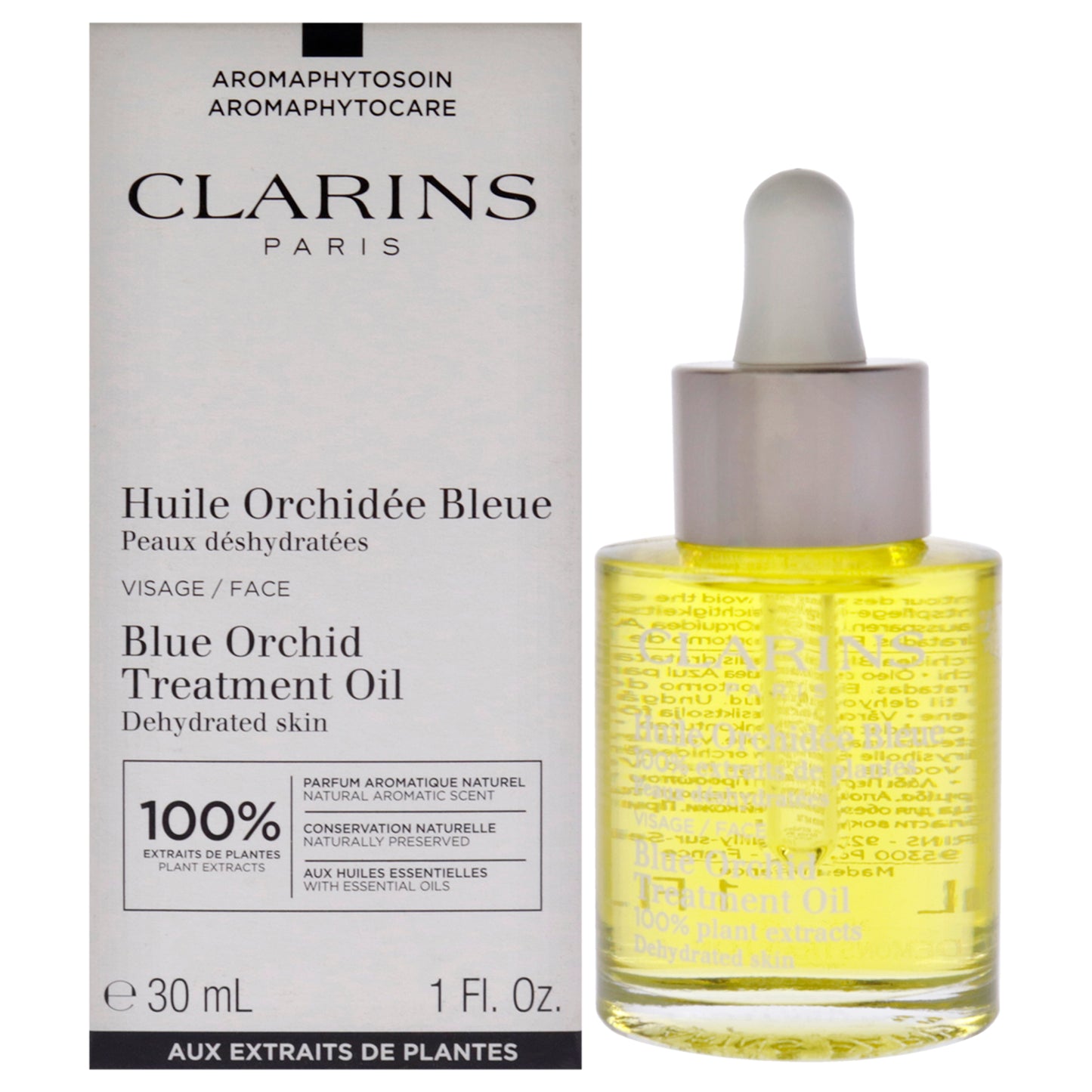 Blue Orchid Face Treatment Oil - Dehydrated Skin by Clarins for Unisex - 1 oz Treatment (Tester)