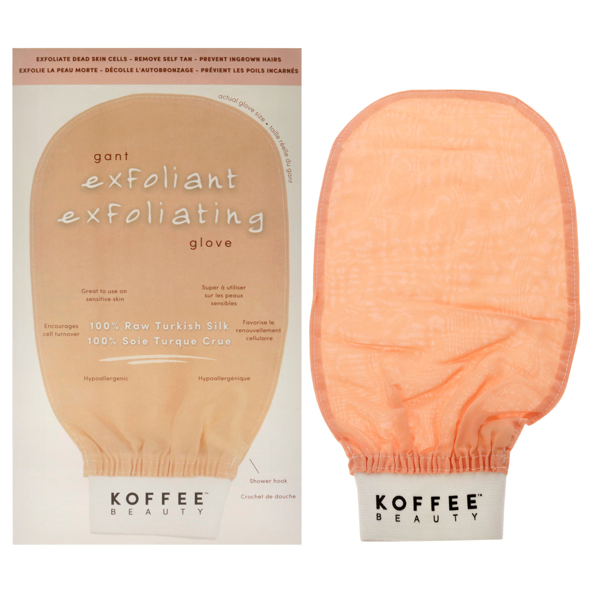 Turkish Silk Exfoliating Mitt by Koffee Beauty for Unisex - 1 Pc Mitt