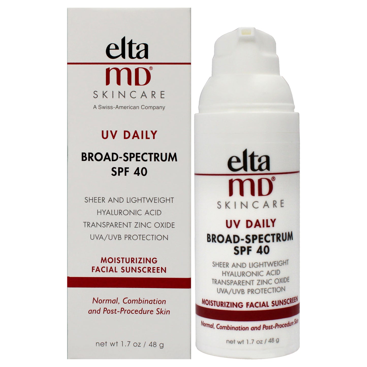 UV Daily Moisturizing Facial Sunscreen SPF 40 by EltaMD for Unisex - 1.7 oz Sunscreen (Tester)