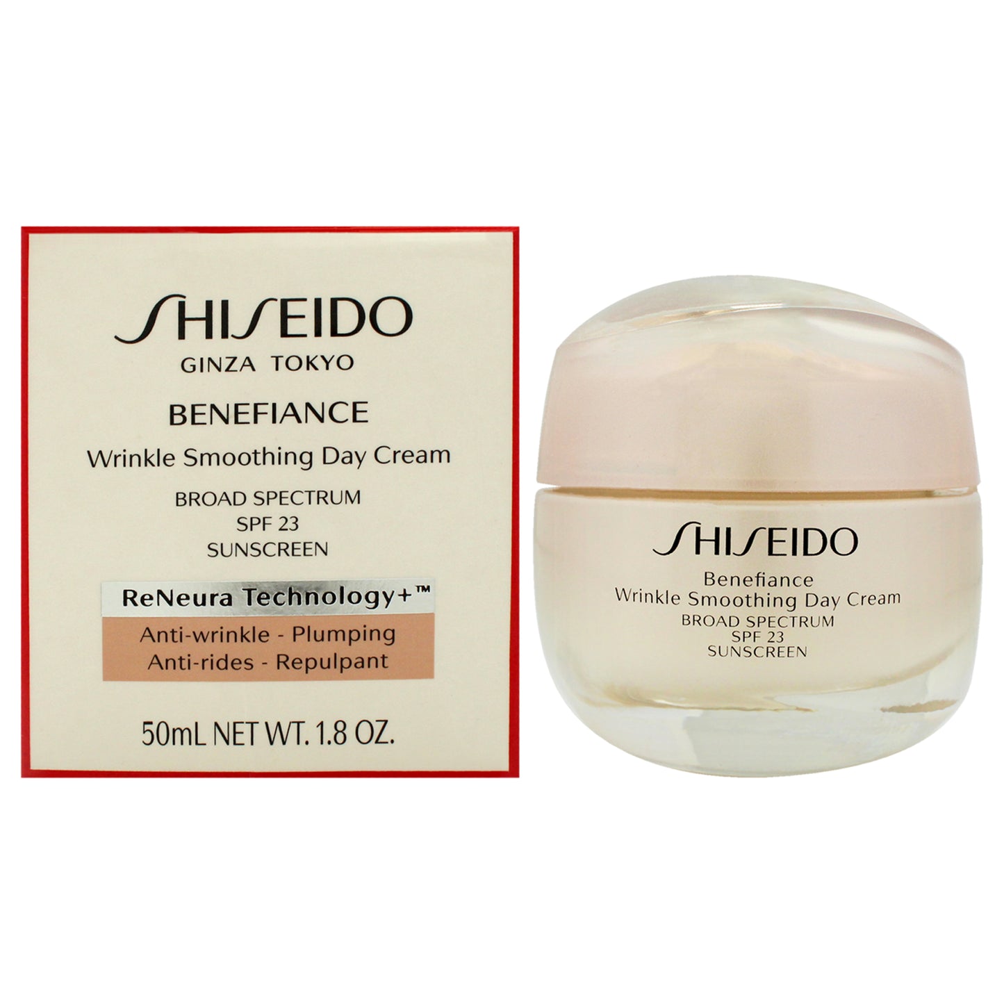 Benefiance Wrinkle Smoothing Day Cream SPF 23 by Shiseido for Unisex - 1.8 oz Cream (Tester)