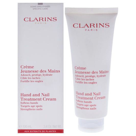 Hand and Nail Treatment Cream by Clarins for Unisex - 3.4 oz Cream (Tester)