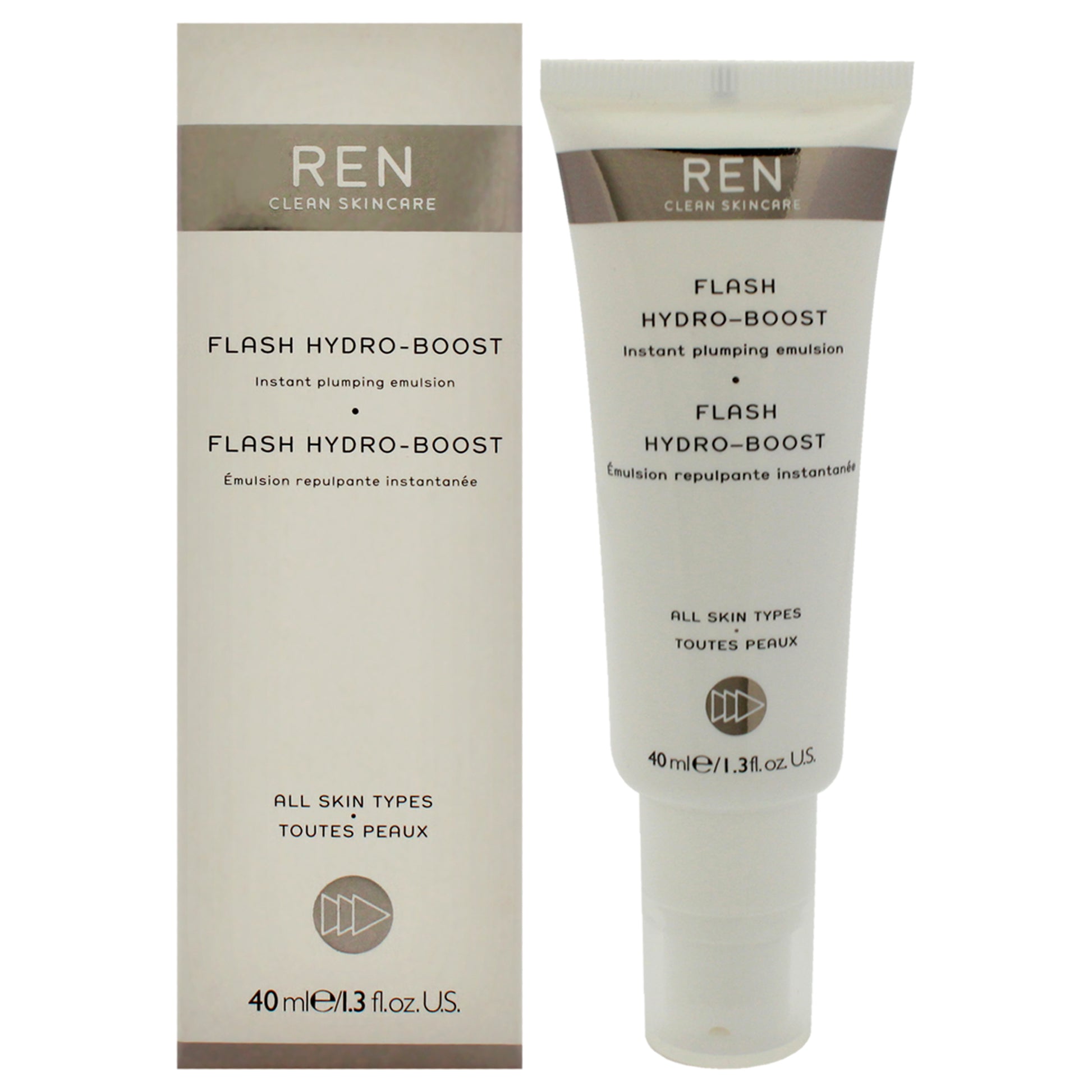 Flash Hydro-Boost Instant Plumping Emulsion by REN for Unisex - 1.3 oz Emulsion (Tester)