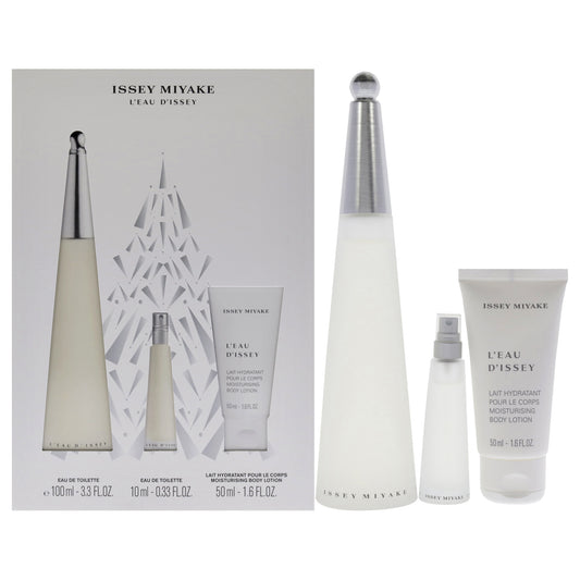 Leau Dissey 3 Pc Gift Set 3.3oz EDT Spray