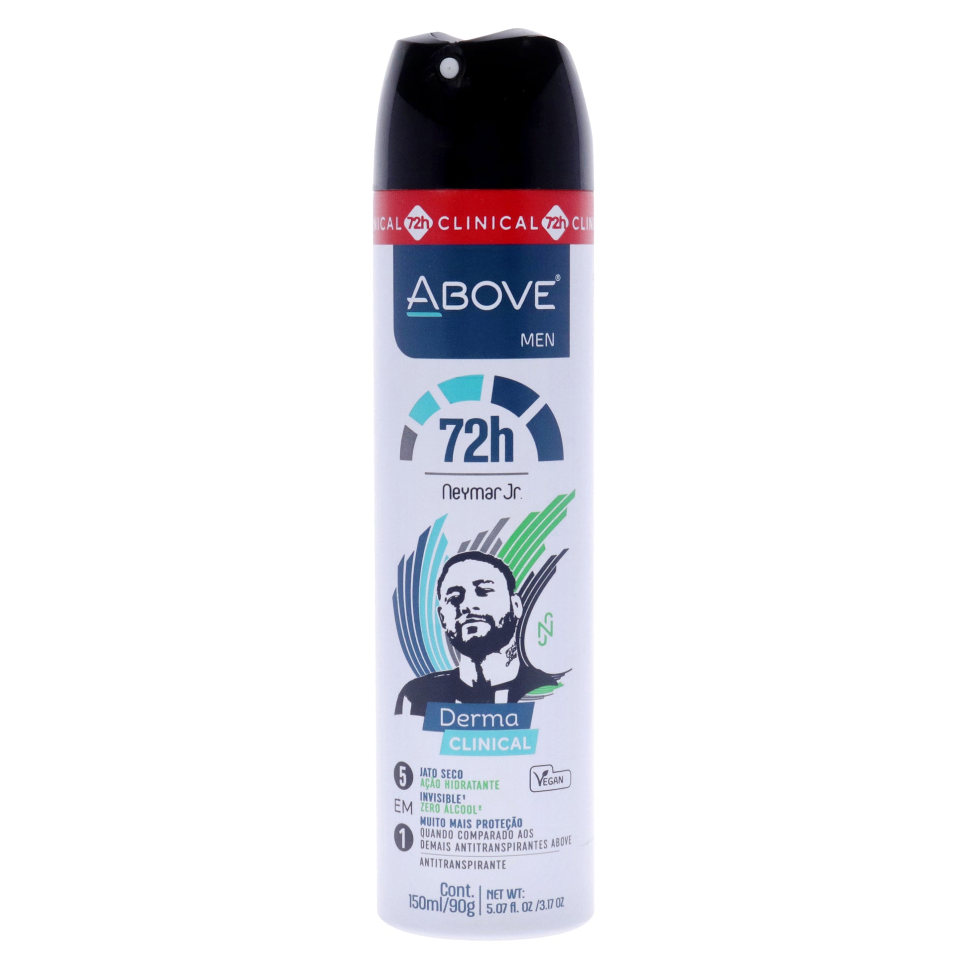 72 Hours Derma Clinical Antiperspirant Deodorant - Neymar Jr by Above for Men - 3.17 oz Deodorant Spray