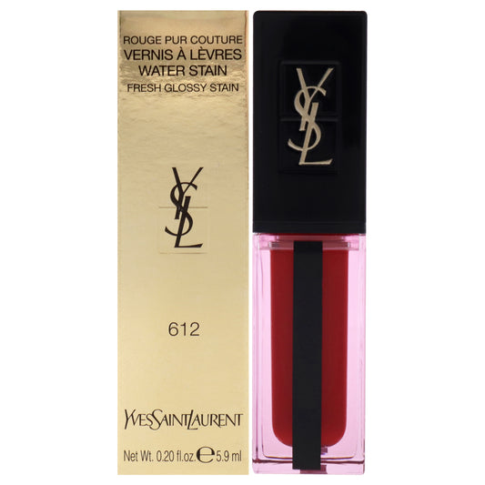 Rouge Pur Couture Vernis A Levres Water Stain - 612 Rouge Deluge by Yves Saint Laurent for Women - 0.20 oz Lipstick