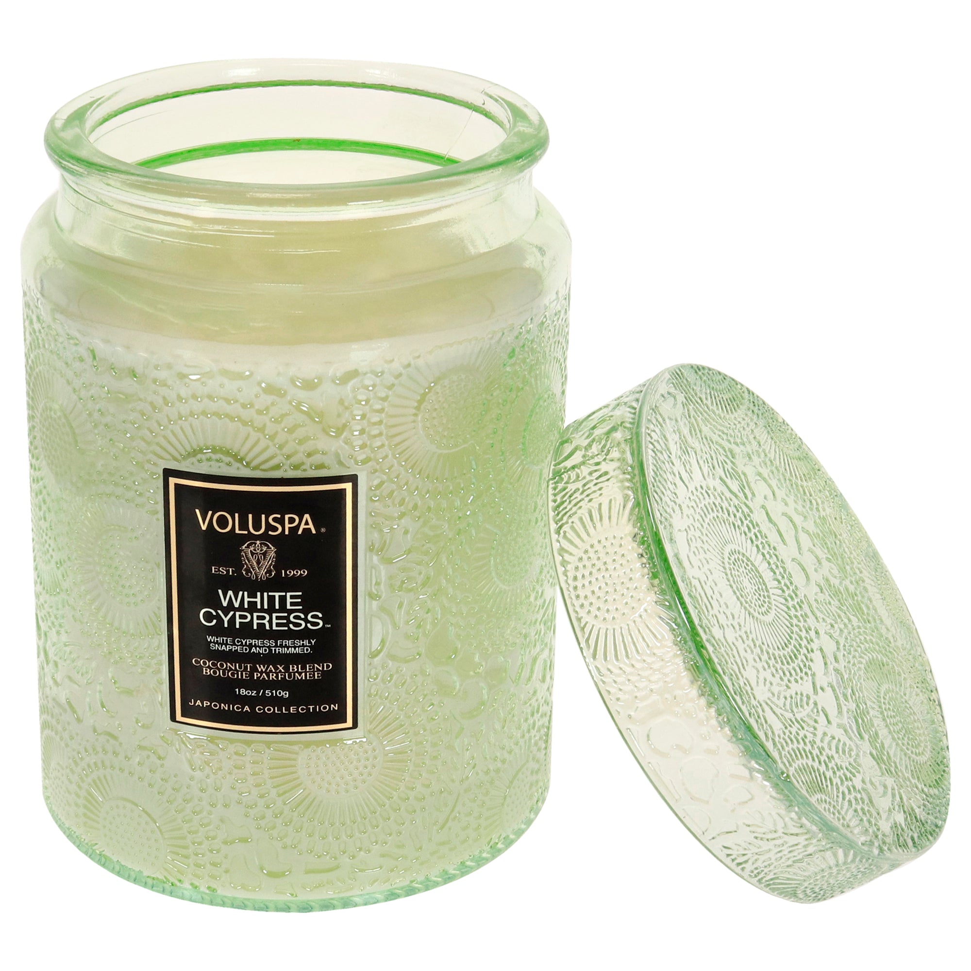 Japonica Collection Large - White Cypress - Large by Voluspa for Unisex - 18 oz Candle