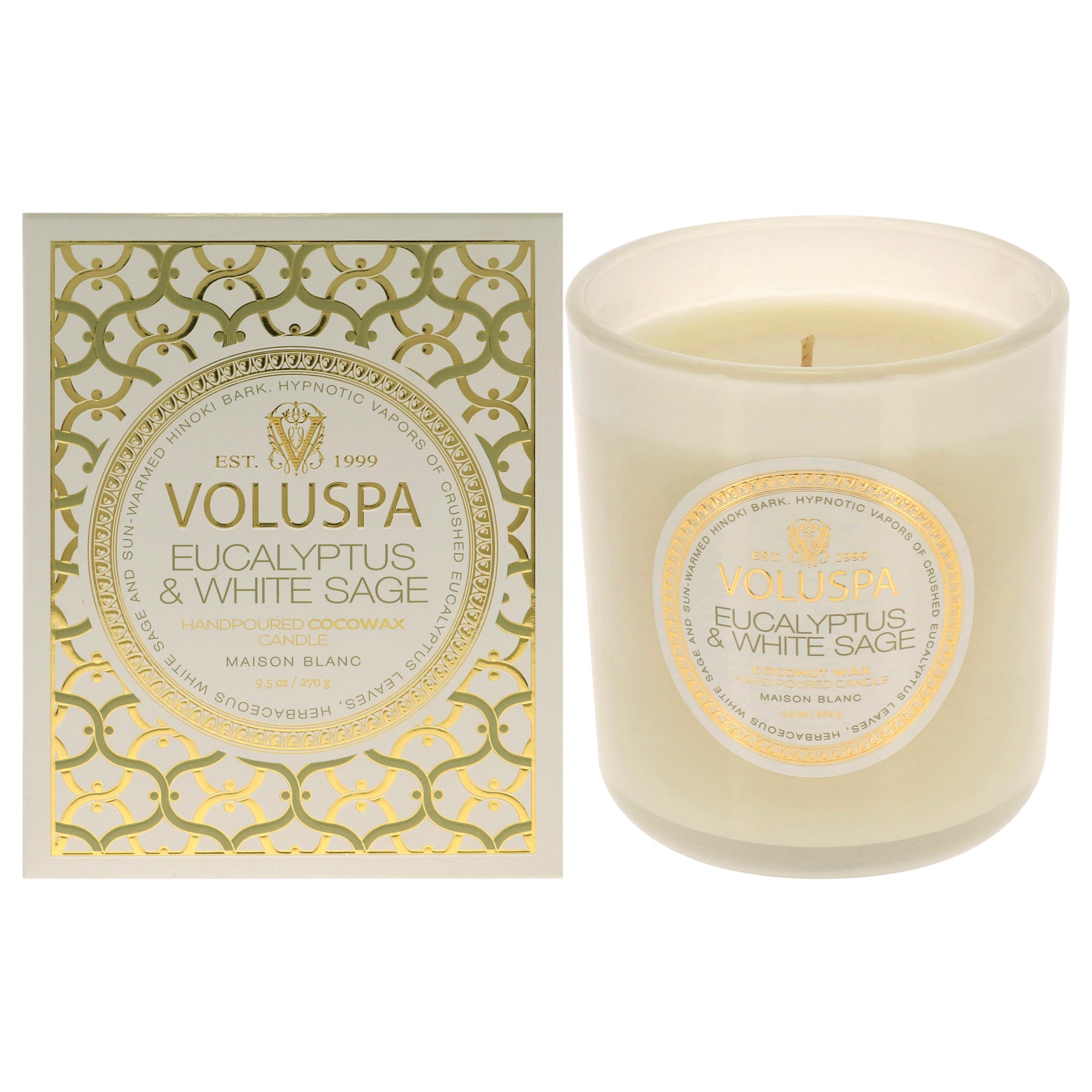 Classic - Eucalyptus and White Sage by Voluspa for Unisex - 9.5 oz Candle