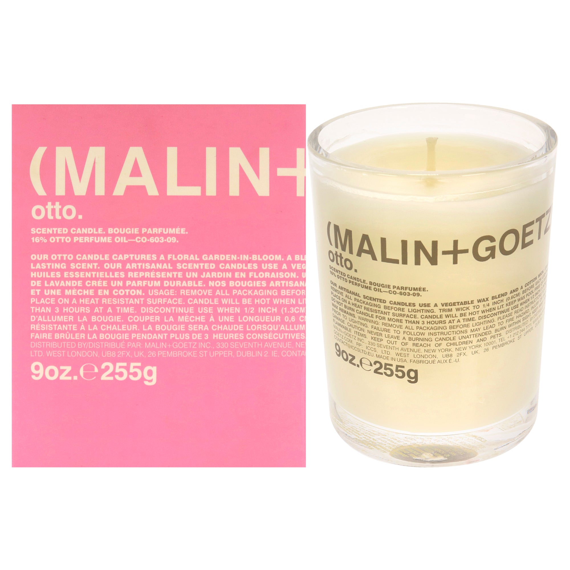 Scented Candle - Otto by Malin + Goetz for Unisex - 9 oz Candle